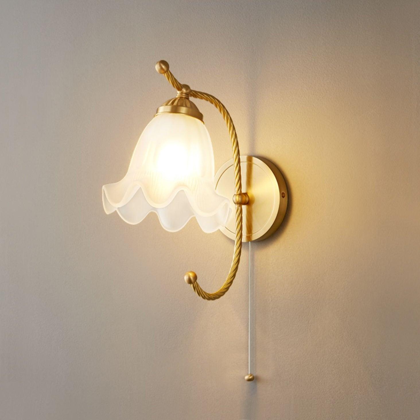 Lustra Wall Sconce Brass Gooseneck Glass - Letslighting