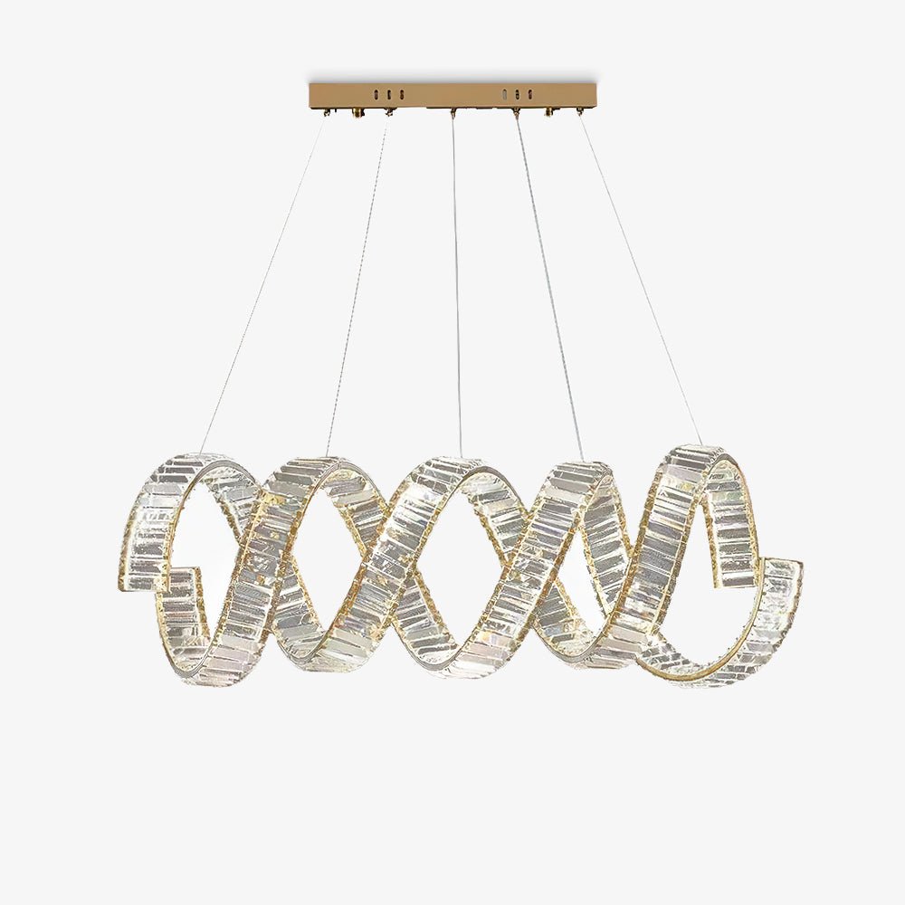 Lustra Chandelier Curved LED Crystal Luxurious - Letslighting