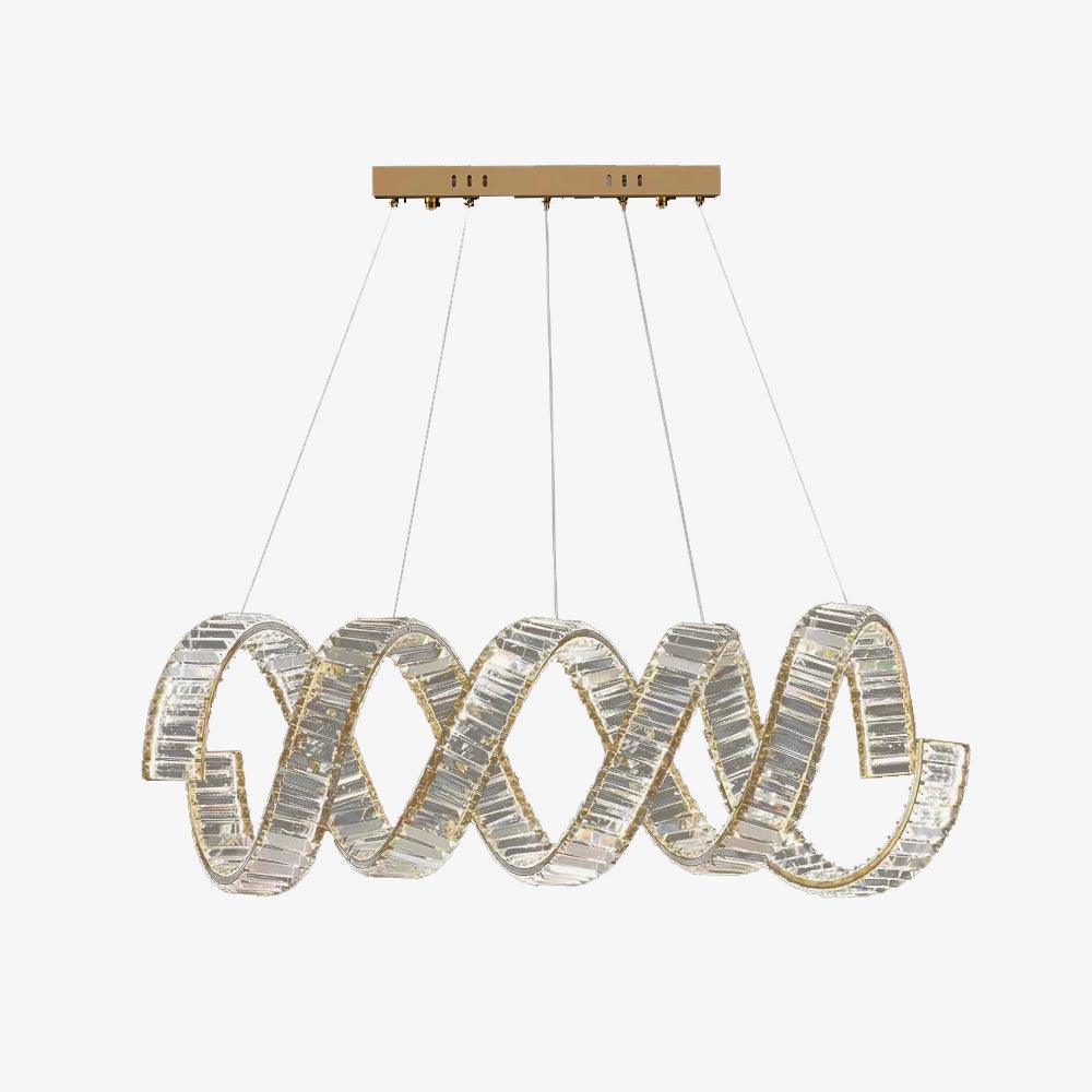 Lustra Chandelier Curved LED Crystal Luxurious - Letslighting
