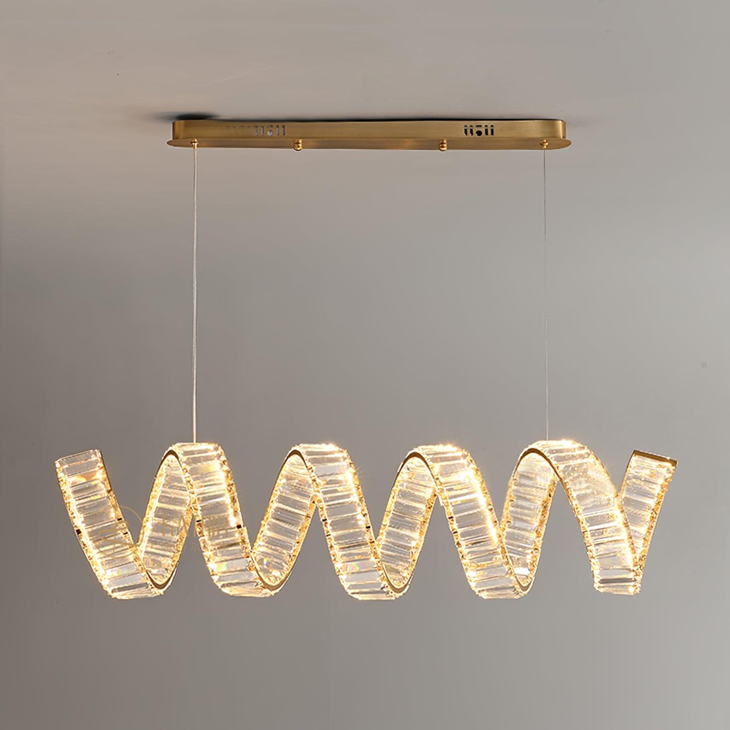 Lustra Chandelier Curved LED Crystal Luxurious - Letslighting