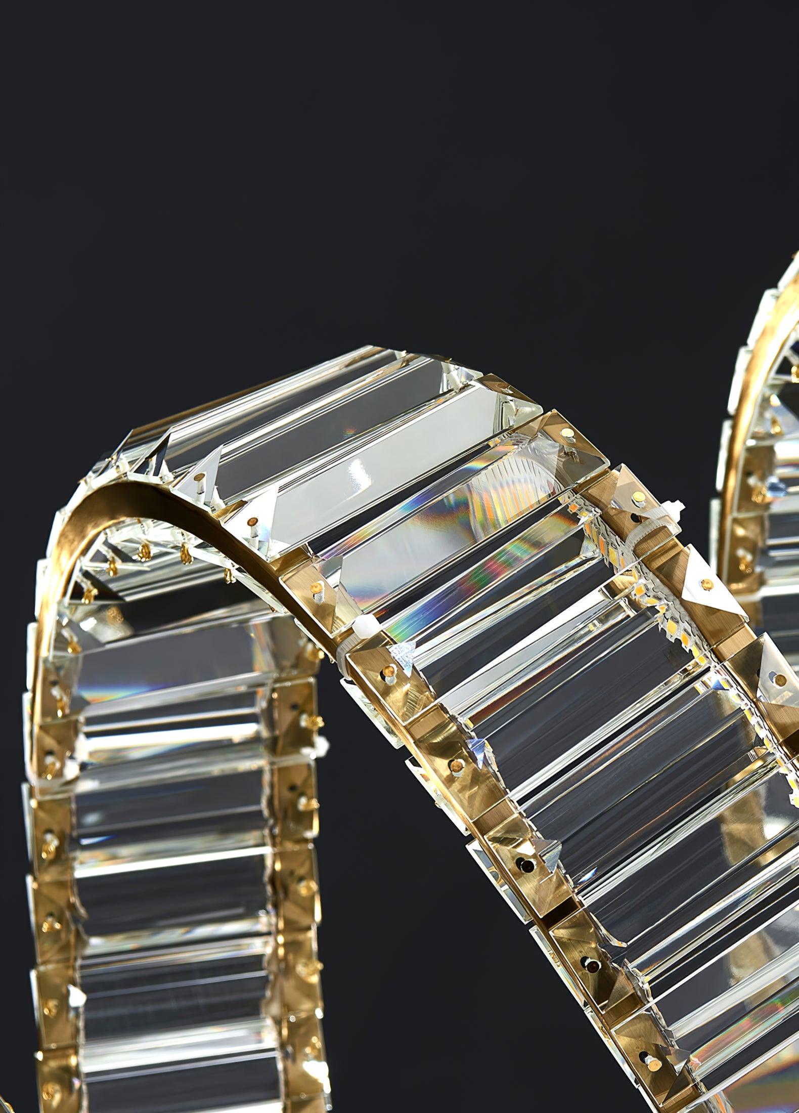 Lustra Chandelier Curved LED Crystal Luxurious - Letslighting