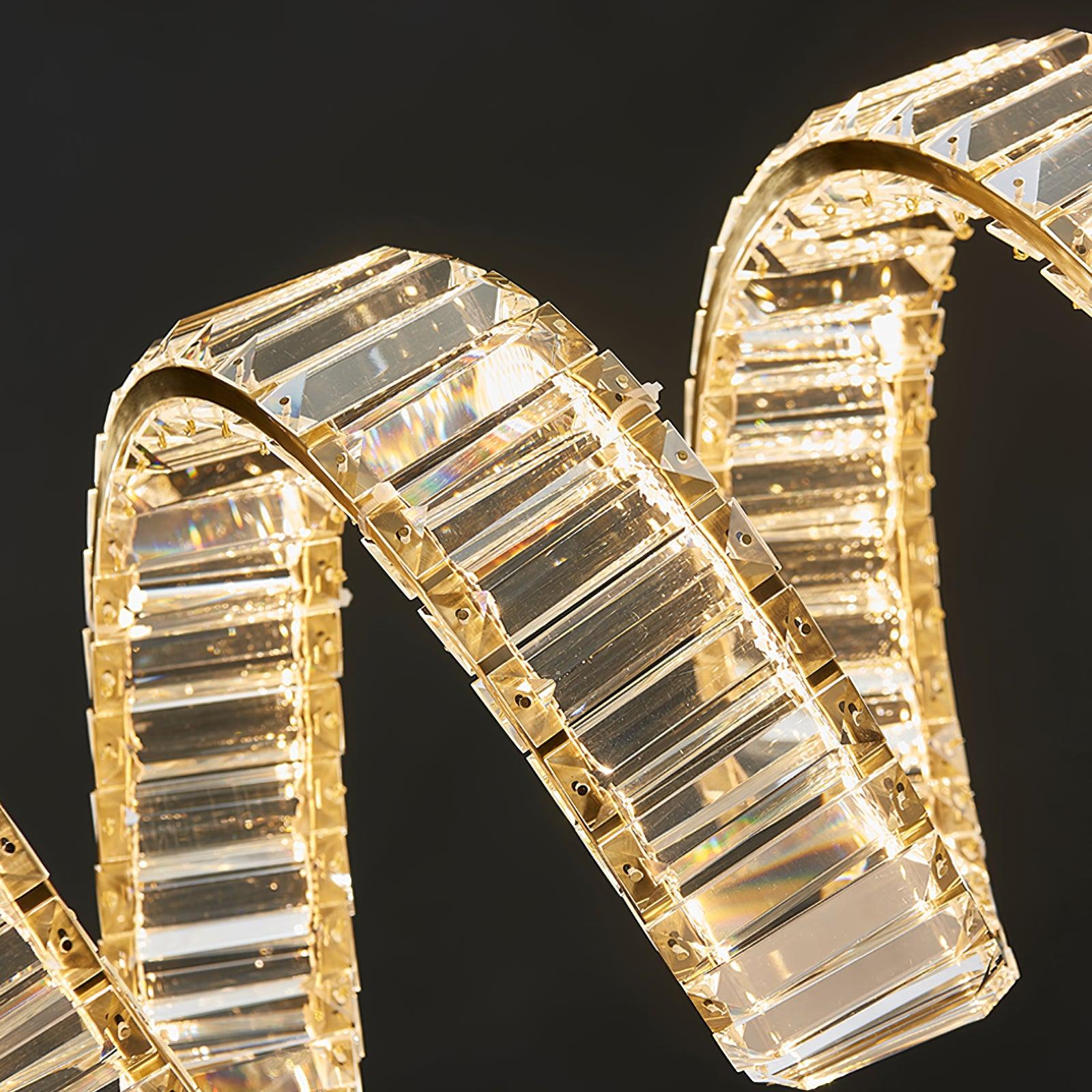 Lustra Chandelier Curved LED Crystal Luxurious - Letslighting