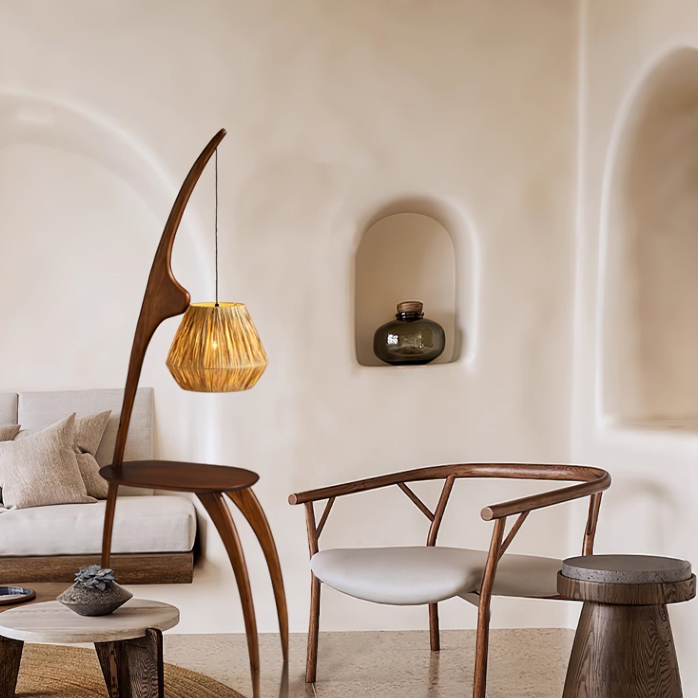 Lustra Curved Mantis Arm Floor Lamp - Letslighting