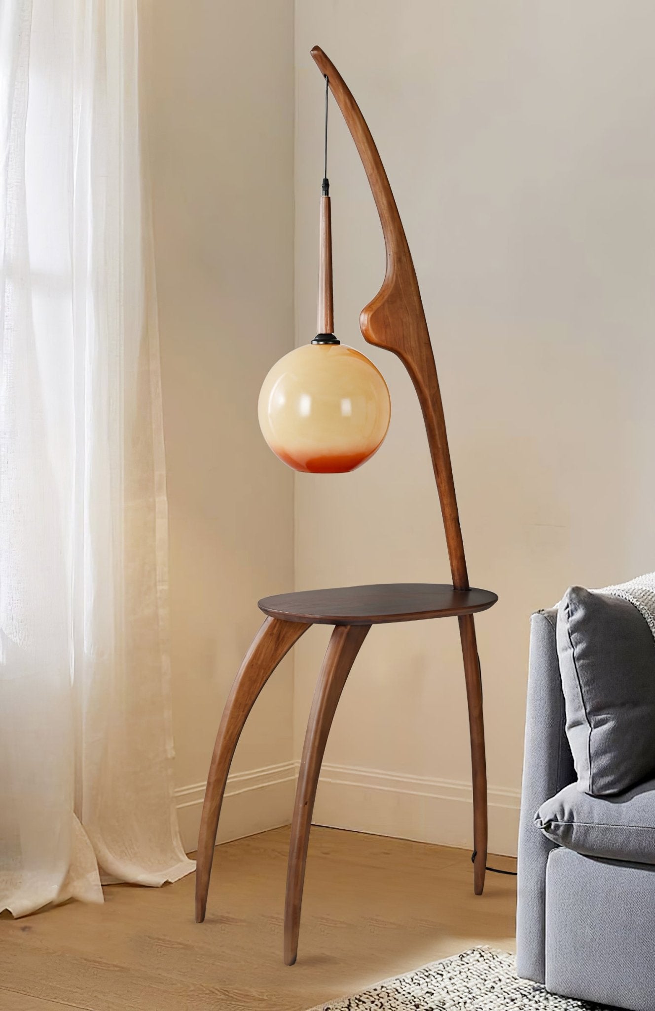 Lustra Curved Mantis Arm Floor Lamp - Letslighting