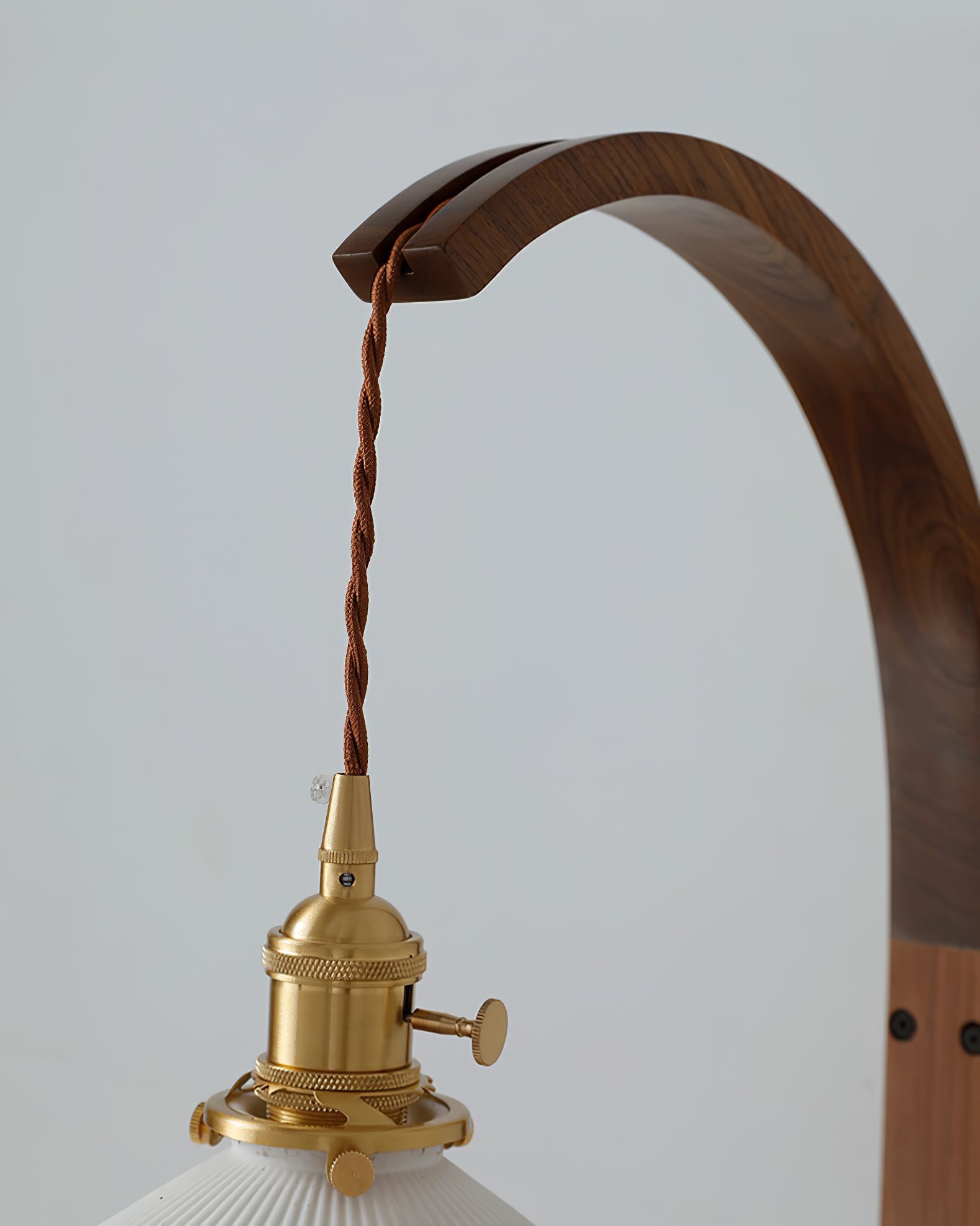 Dapple Modern Minimalist Walnut Ceramic Wall Light - Letslighting