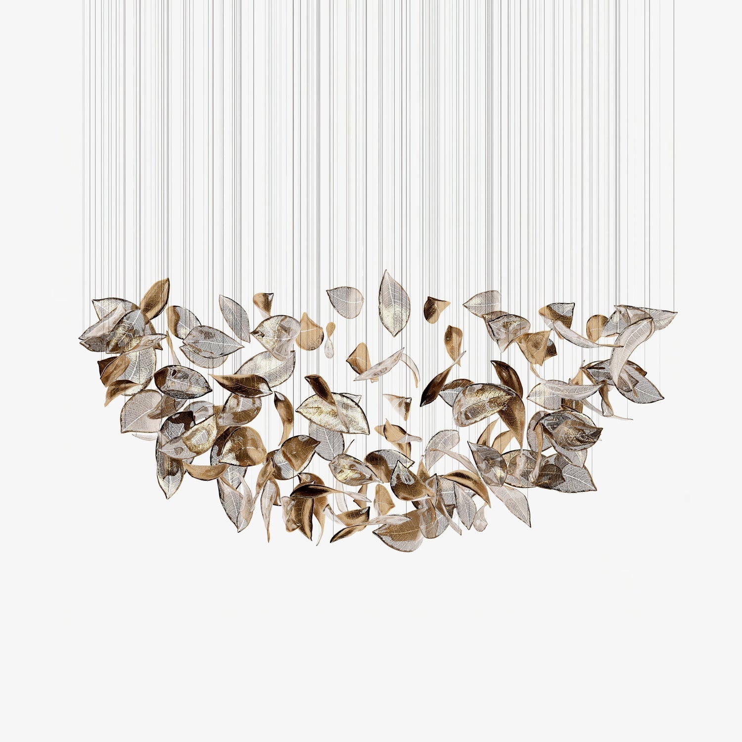 Cesilila Iridescent Leaf Pendant Light Chandelier - Letslighting