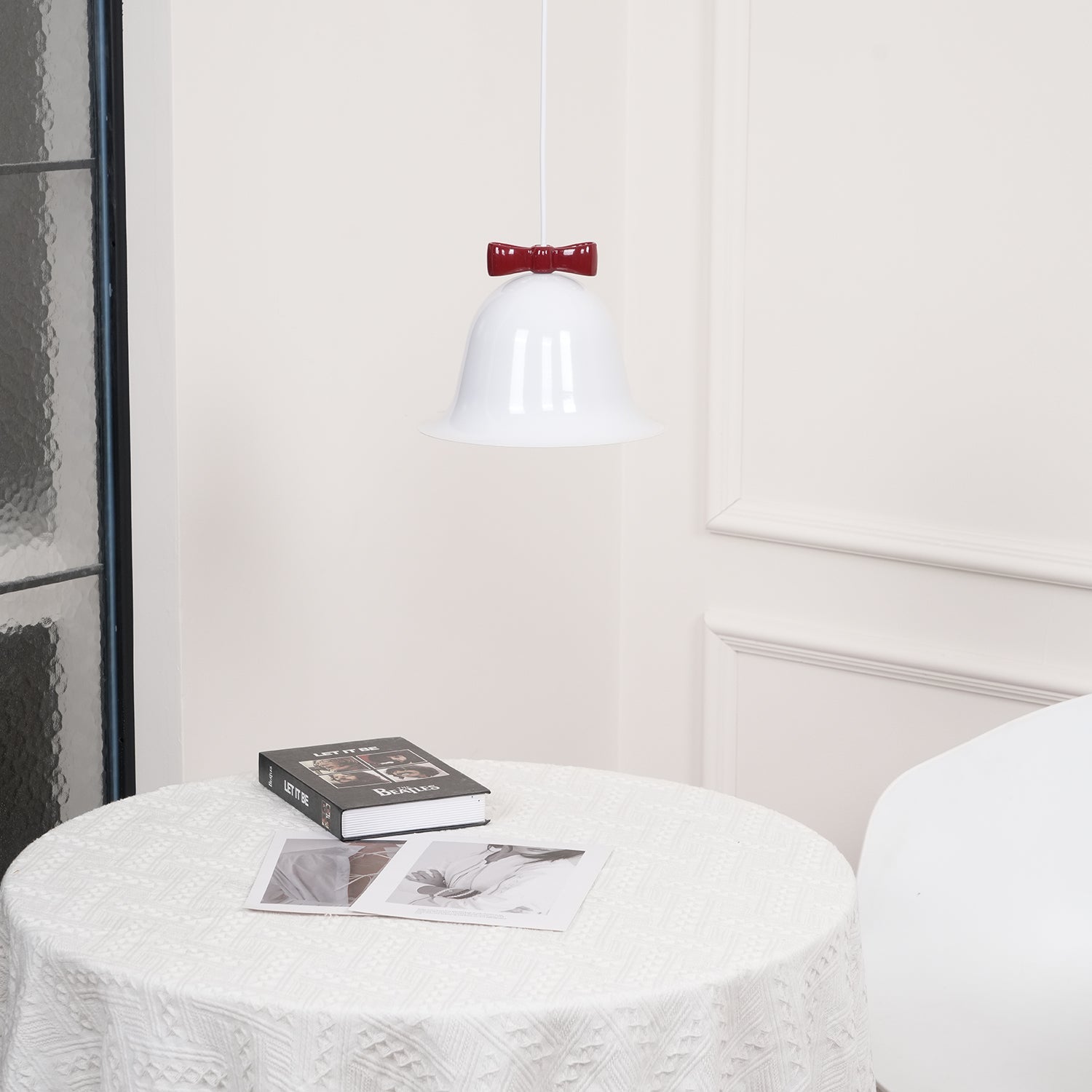 Cute Bells Pendant Lamp Glass Bow Dainty - Letslighting