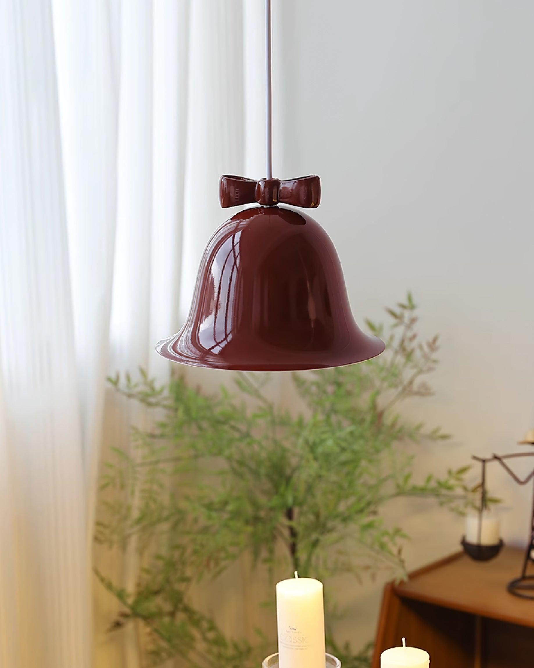 Cute Bells Pendant Lamp Glass Bow Dainty - Letslighting