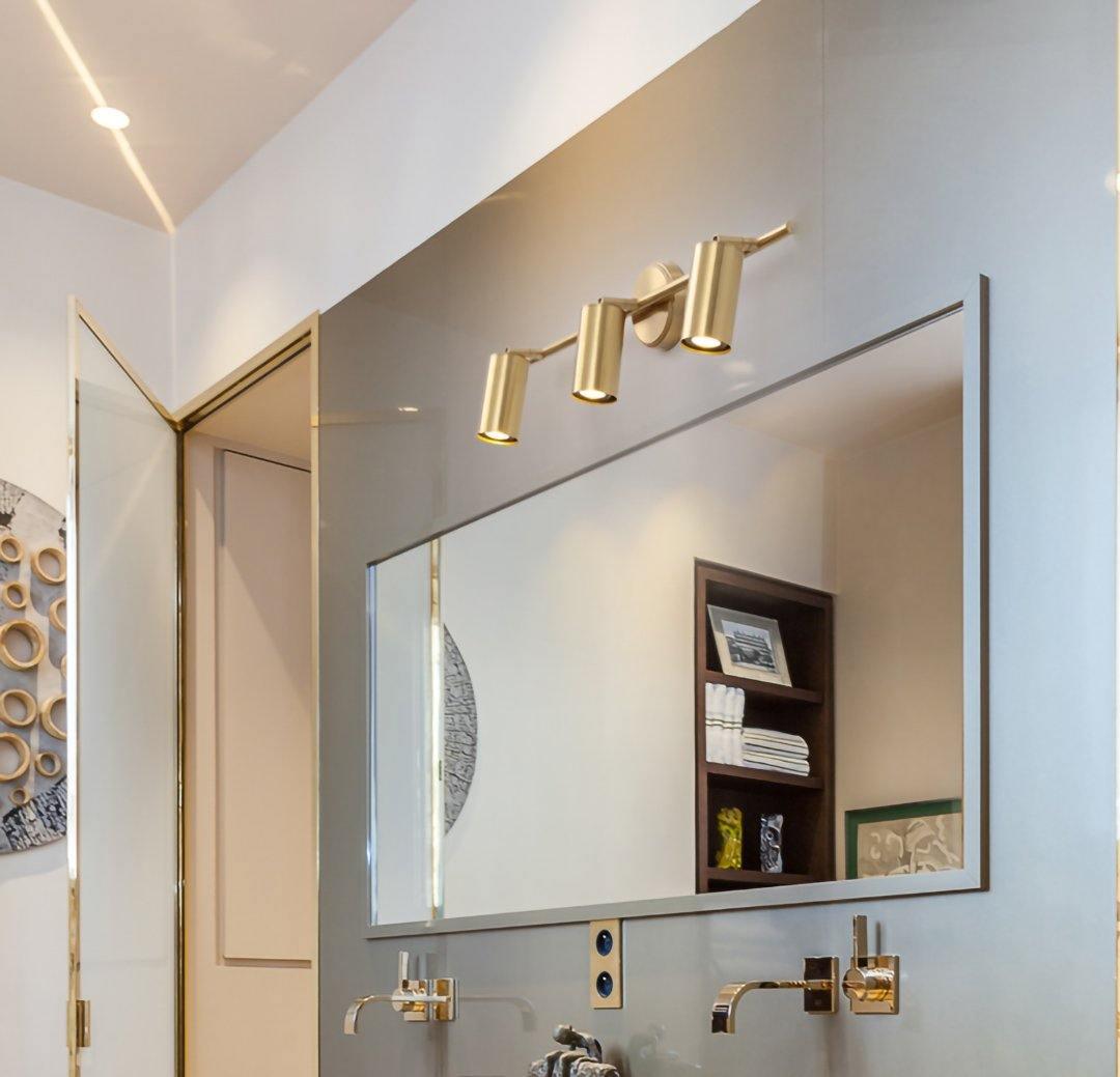 Grover Rotatable Brass Spotlight Wall Light - Letslighting