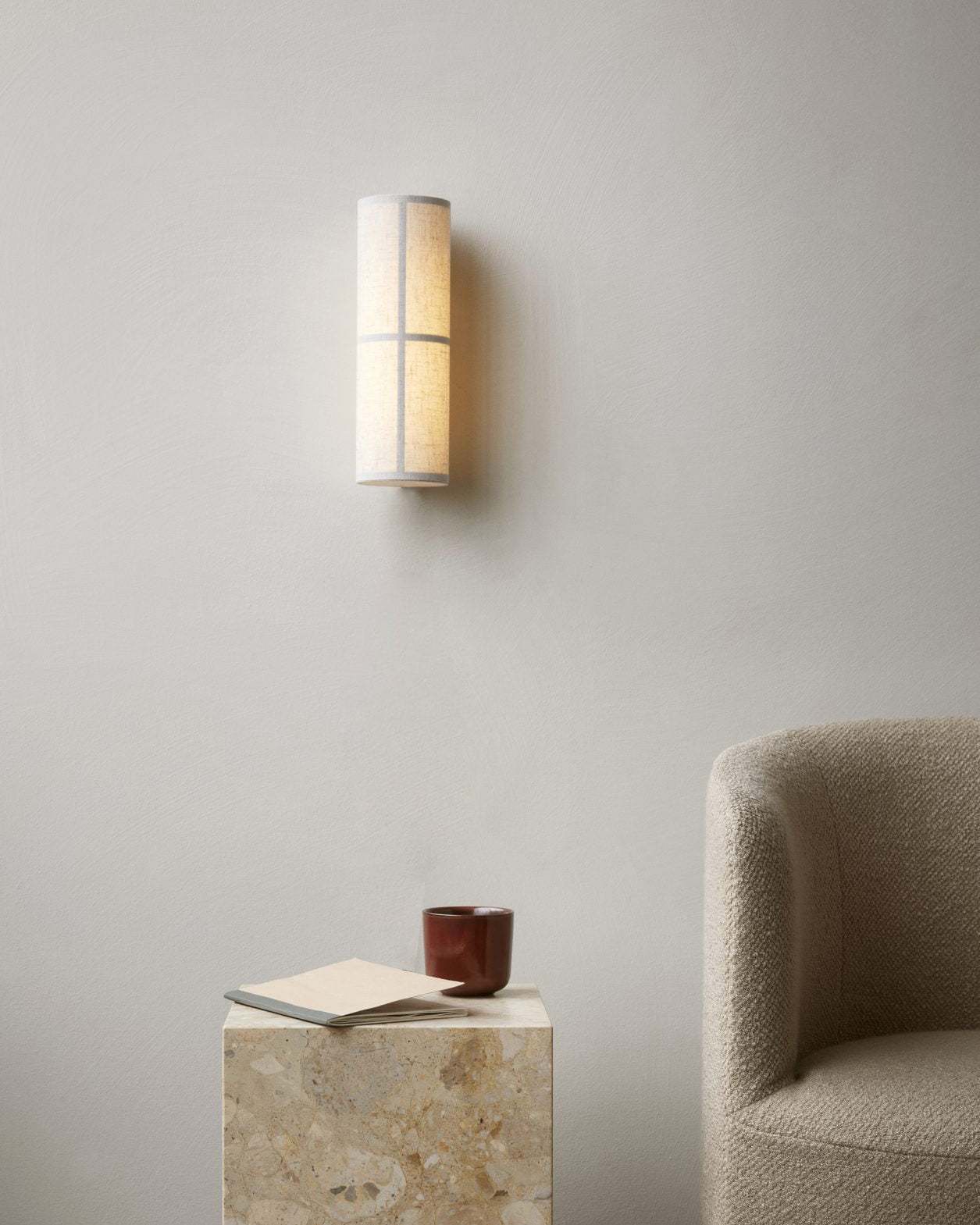 Lustra Wall Lamp Cylinder Fabric Soft Glow - Letslighting