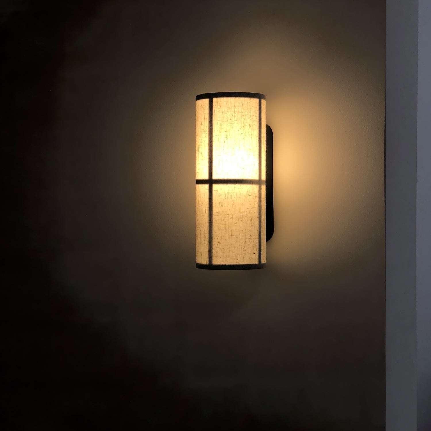 Lustra Wall Lamp Cylinder Fabric Soft Glow - Letslighting