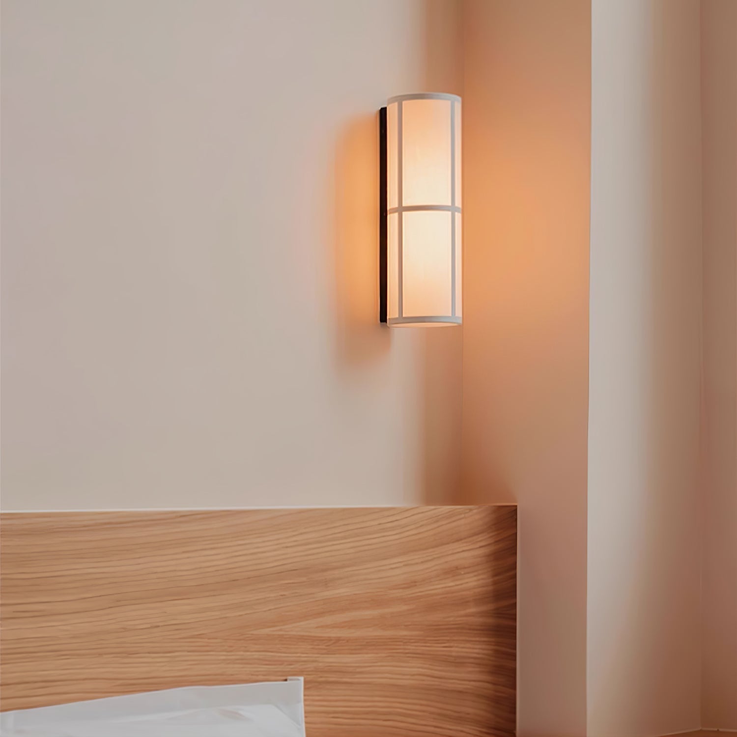 Lustra Wall Lamp Cylinder Fabric Soft Glow - Letslighting