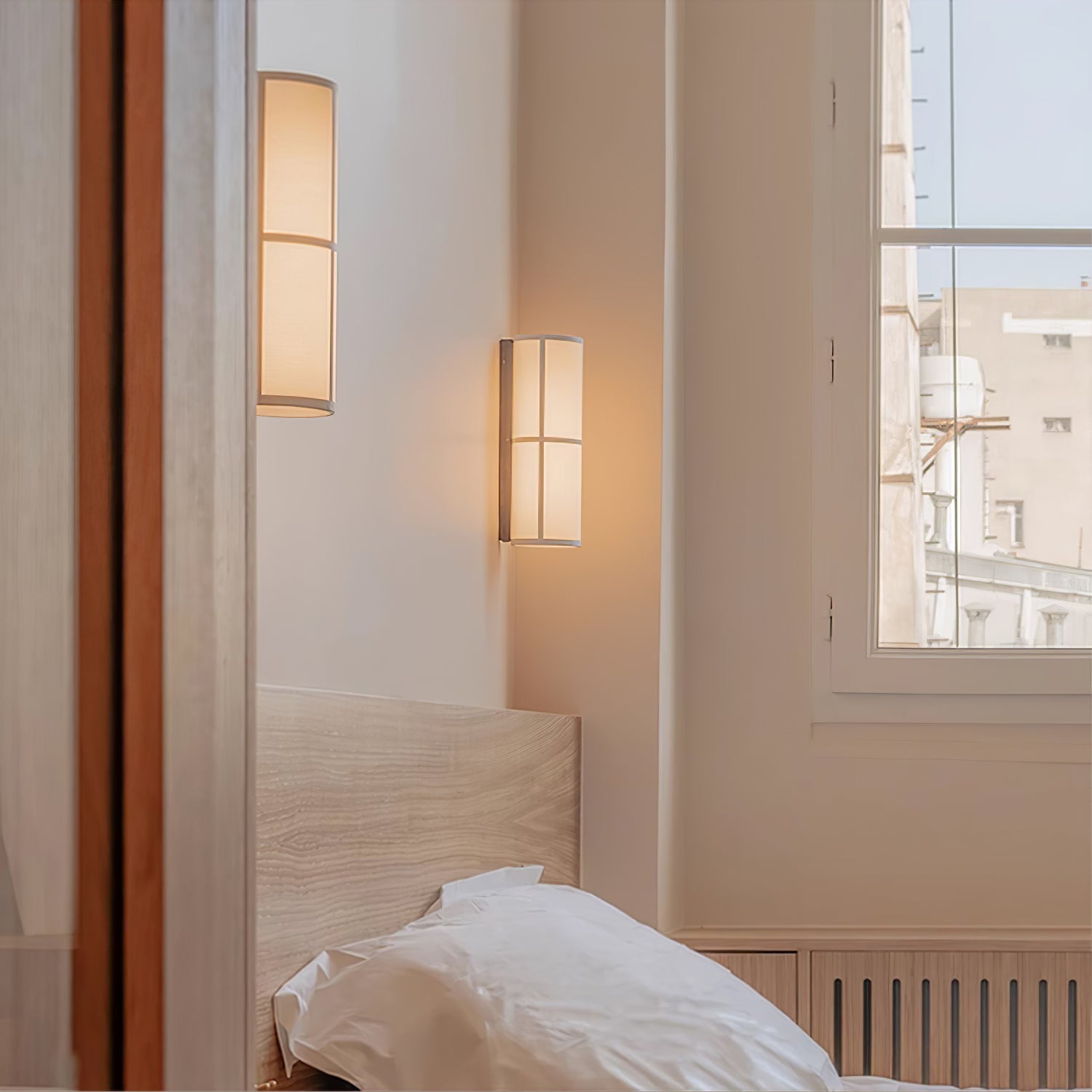 Lustra Wall Lamp Cylinder Fabric Soft Glow - Letslighting
