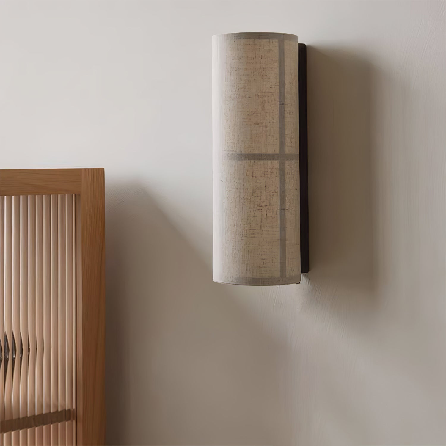 Lustra Wall Lamp Cylinder Fabric Soft Glow - Letslighting