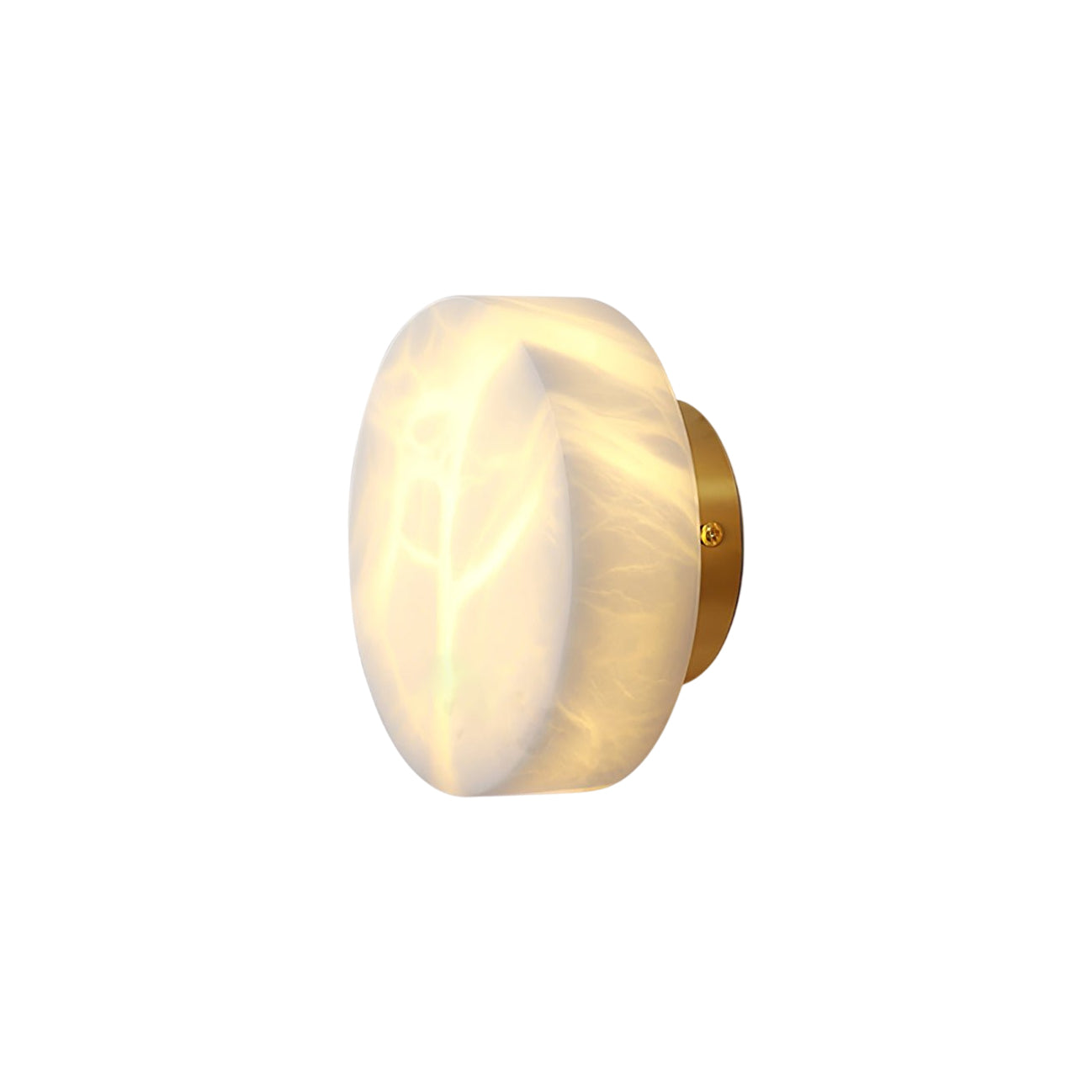 Glim Modern Minimalist Brass Alabaster Wall Lamp - Letslighting