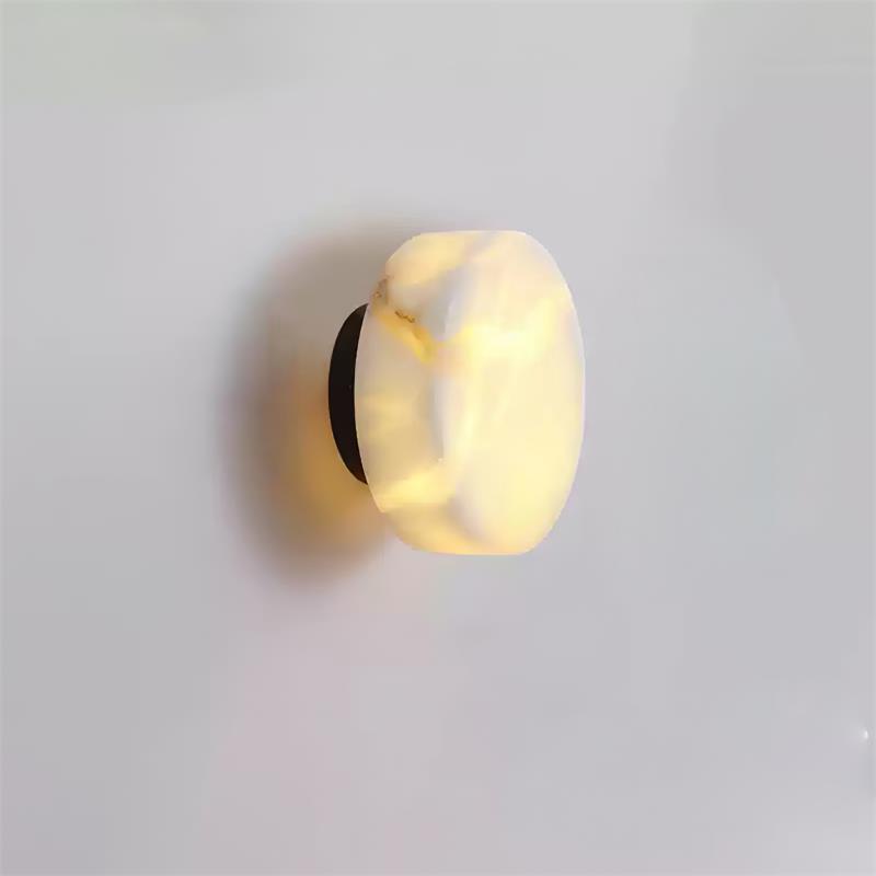 Glim Modern Minimalist Brass Alabaster Wall Lamp - Letslighting