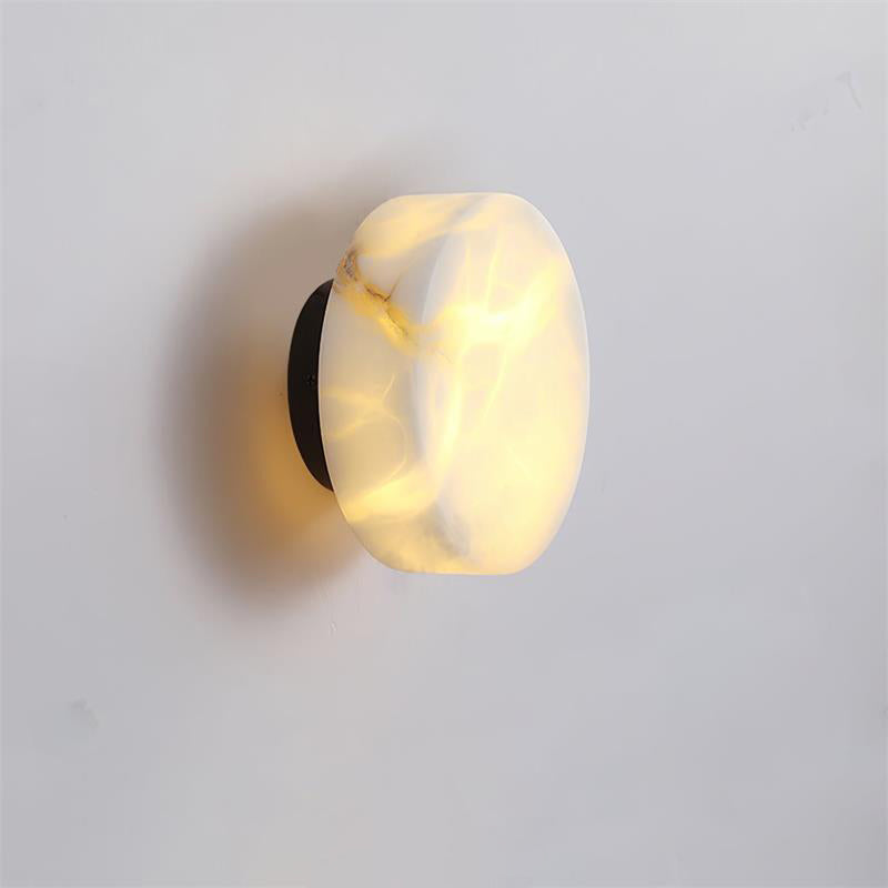 Glim Modern Minimalist Brass Alabaster Wall Lamp - Letslighting