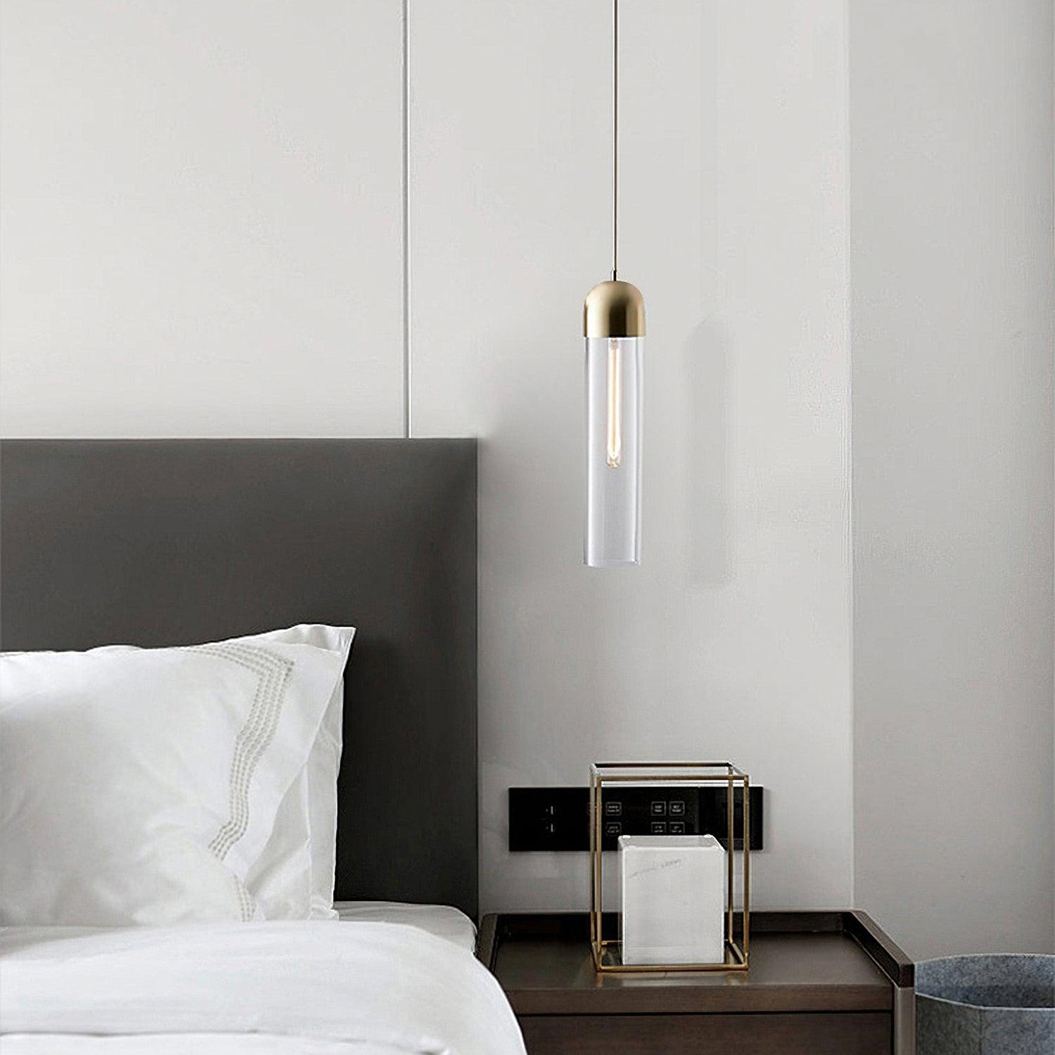 Eurcara Cylindrical Shape Glass Pendant Light - Letslighting