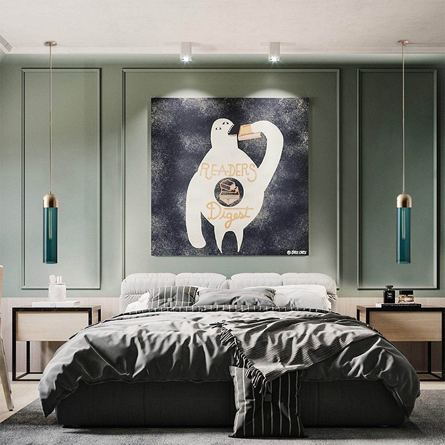 Eurcara Cylindrical Shape Glass Pendant Light - Letslighting