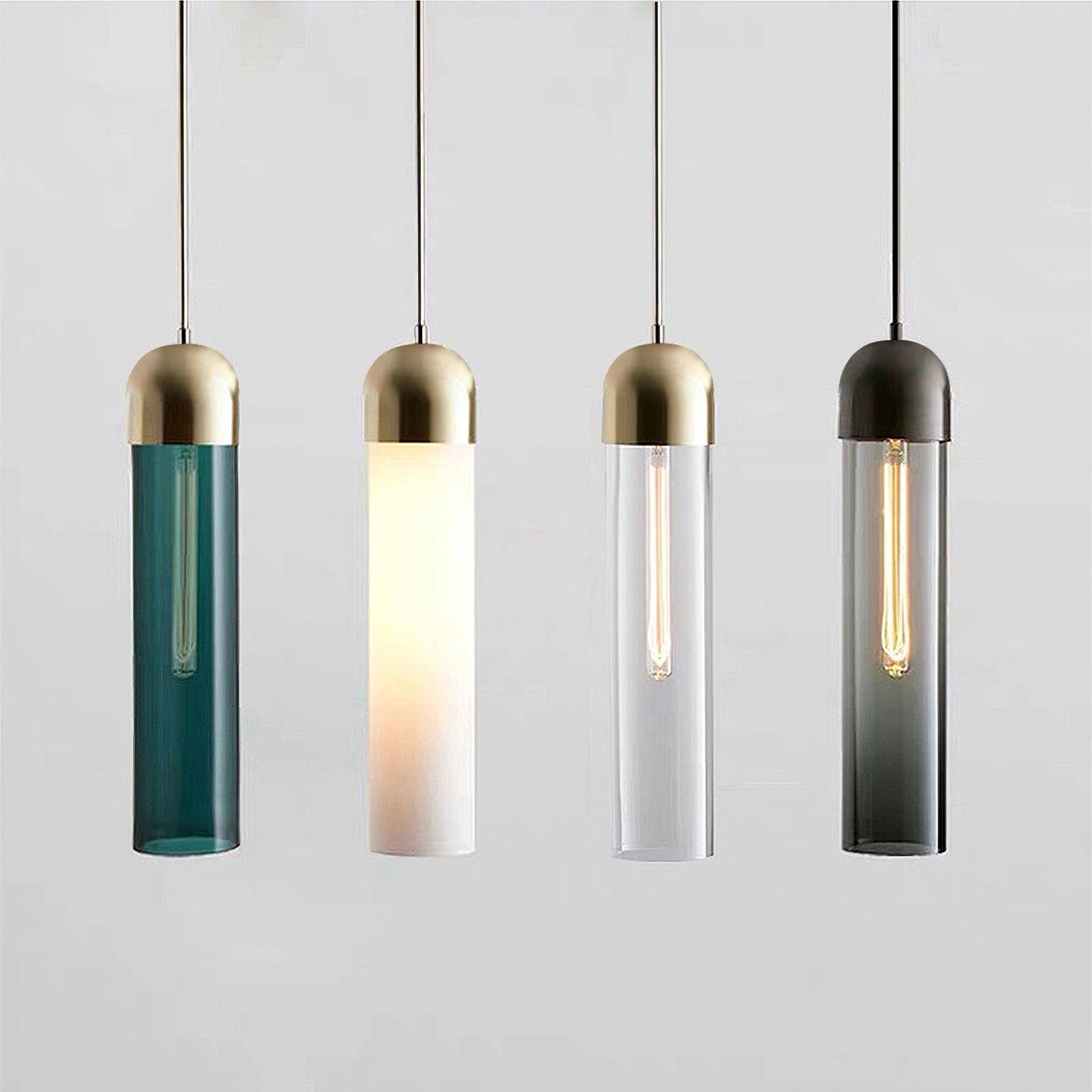 Eurcara Cylindrical Shape Glass Pendant Light - Letslighting