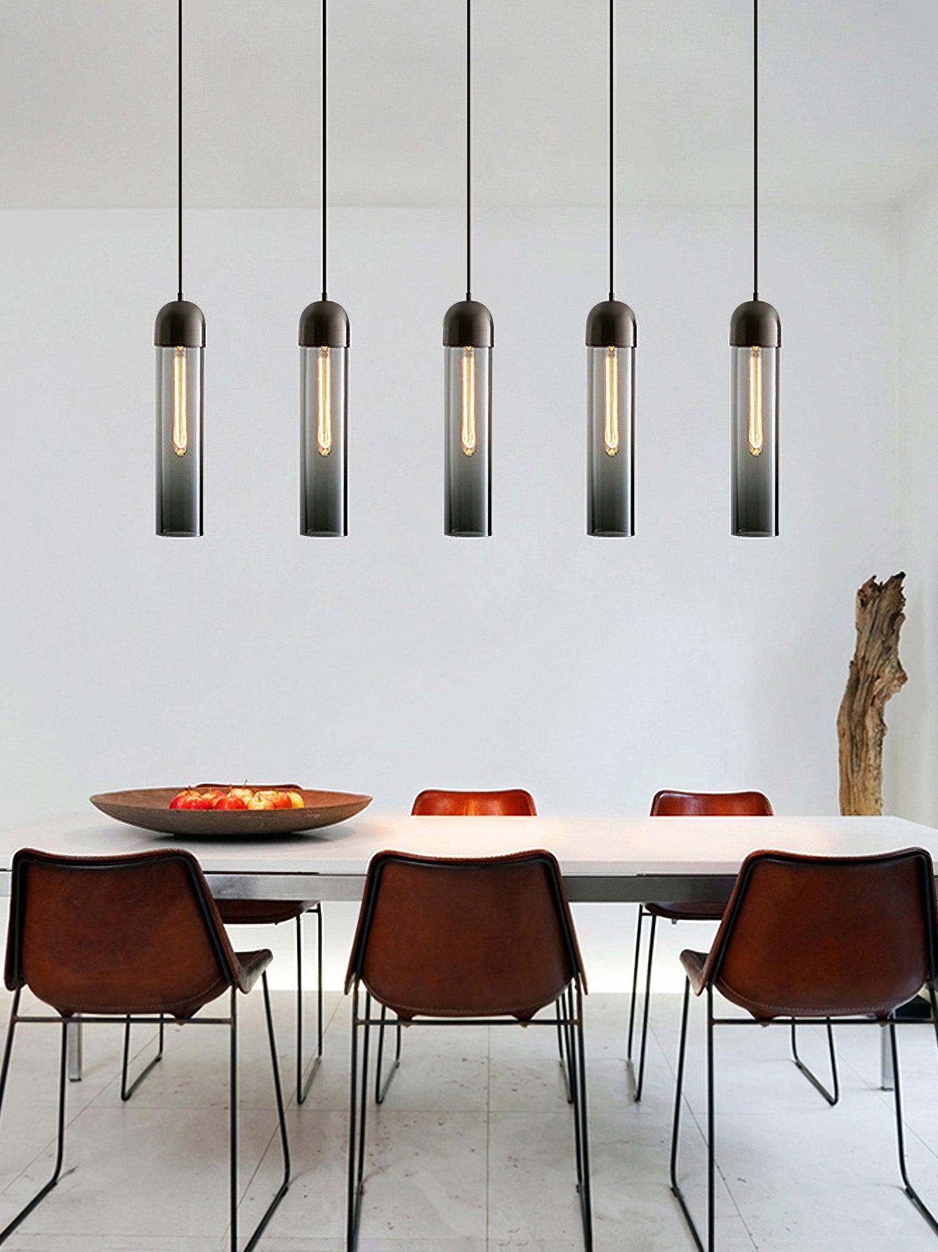 Eurcara Cylindrical Shape Glass Pendant Light - Letslighting