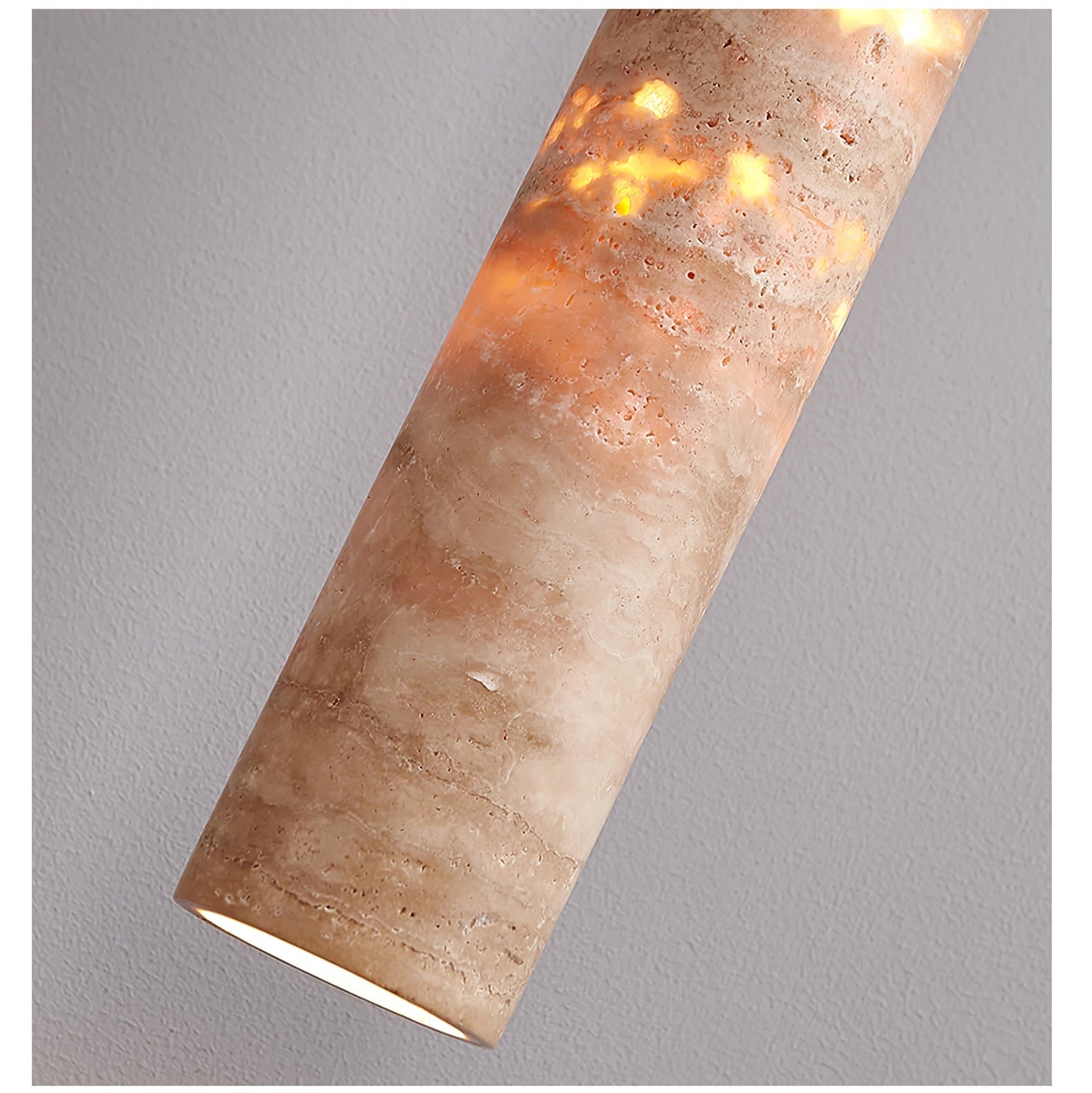 Cylindrical Travertine Pendant Light - Letslighting