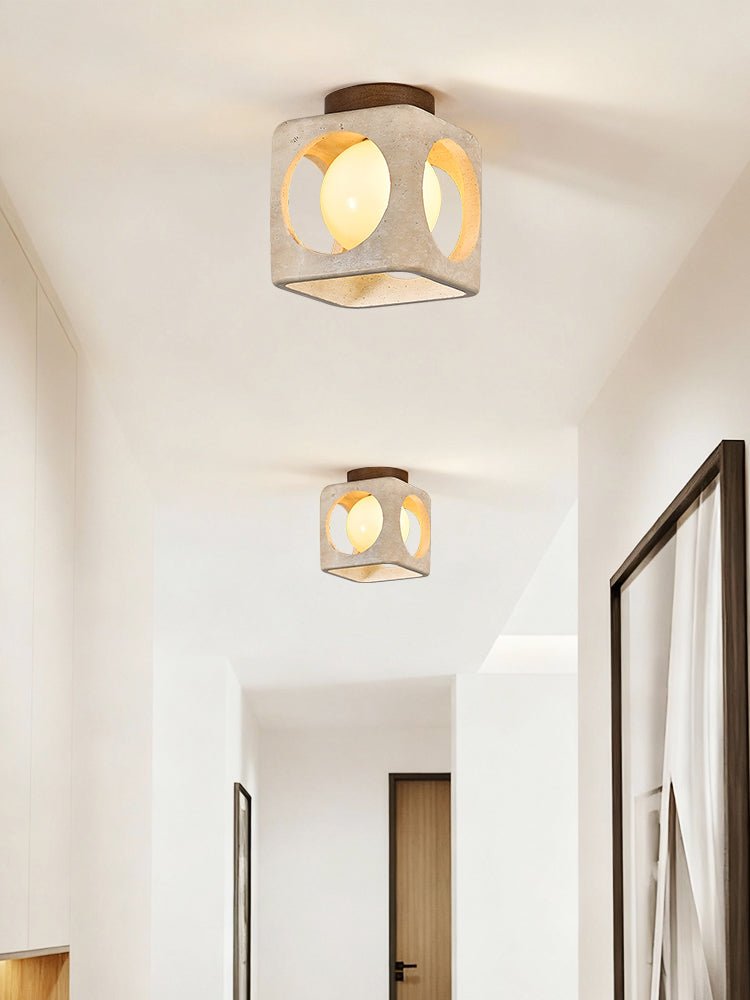 Cylinor Modern Travertine Ceiling Light