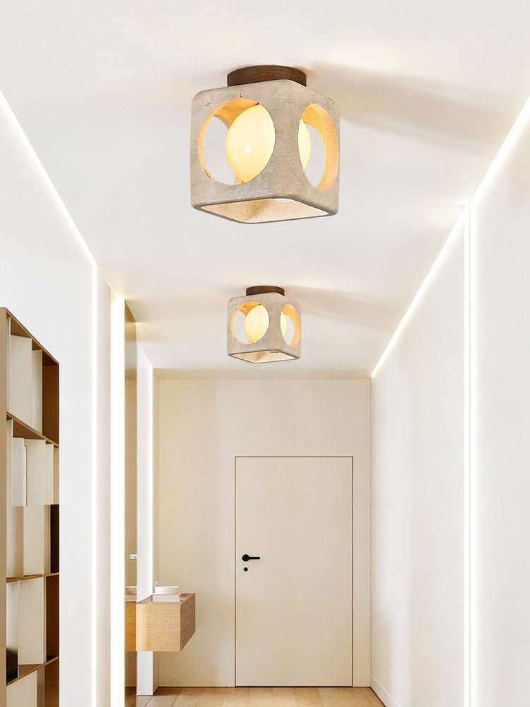 Cylinor Modern Travertine Ceiling Light