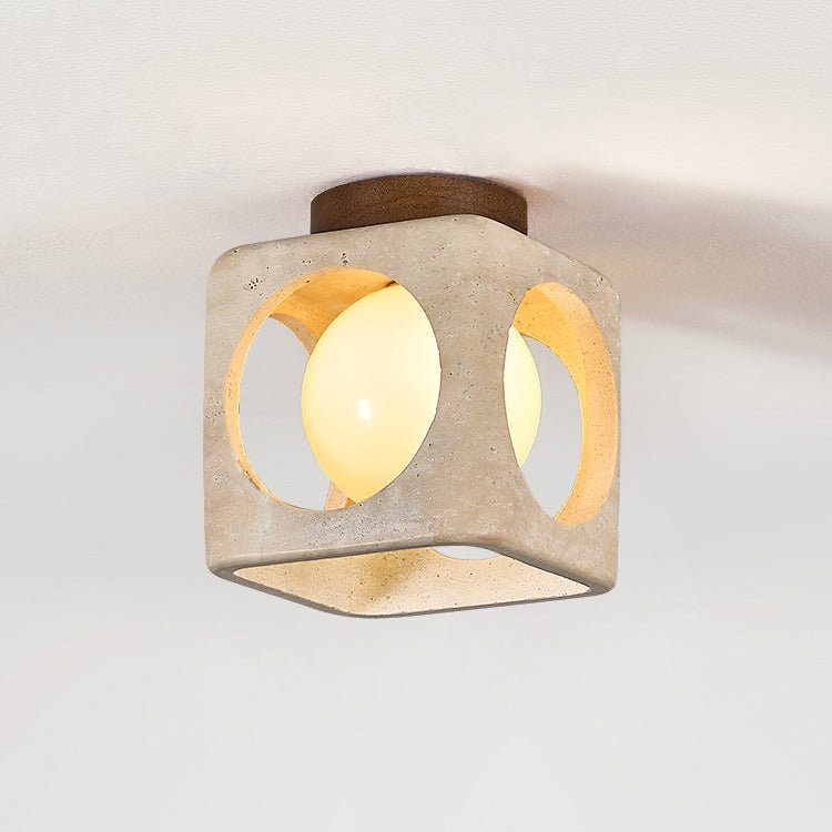 Cylinor Modern Travertine Ceiling Light