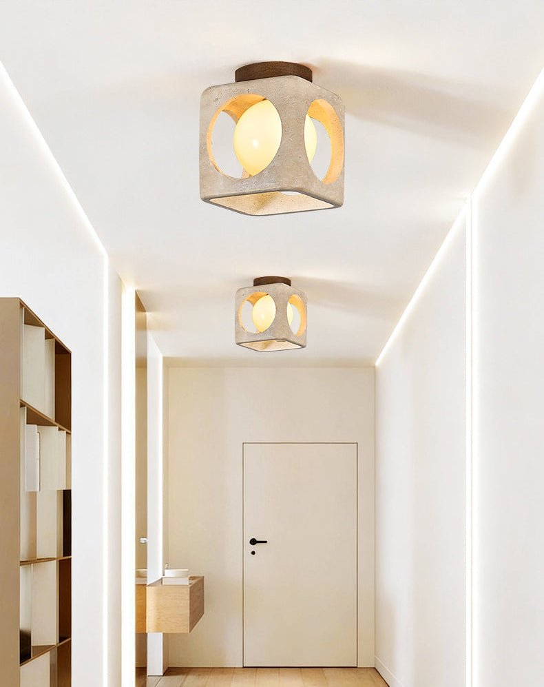 Cylinor Modern Travertine Ceiling Light