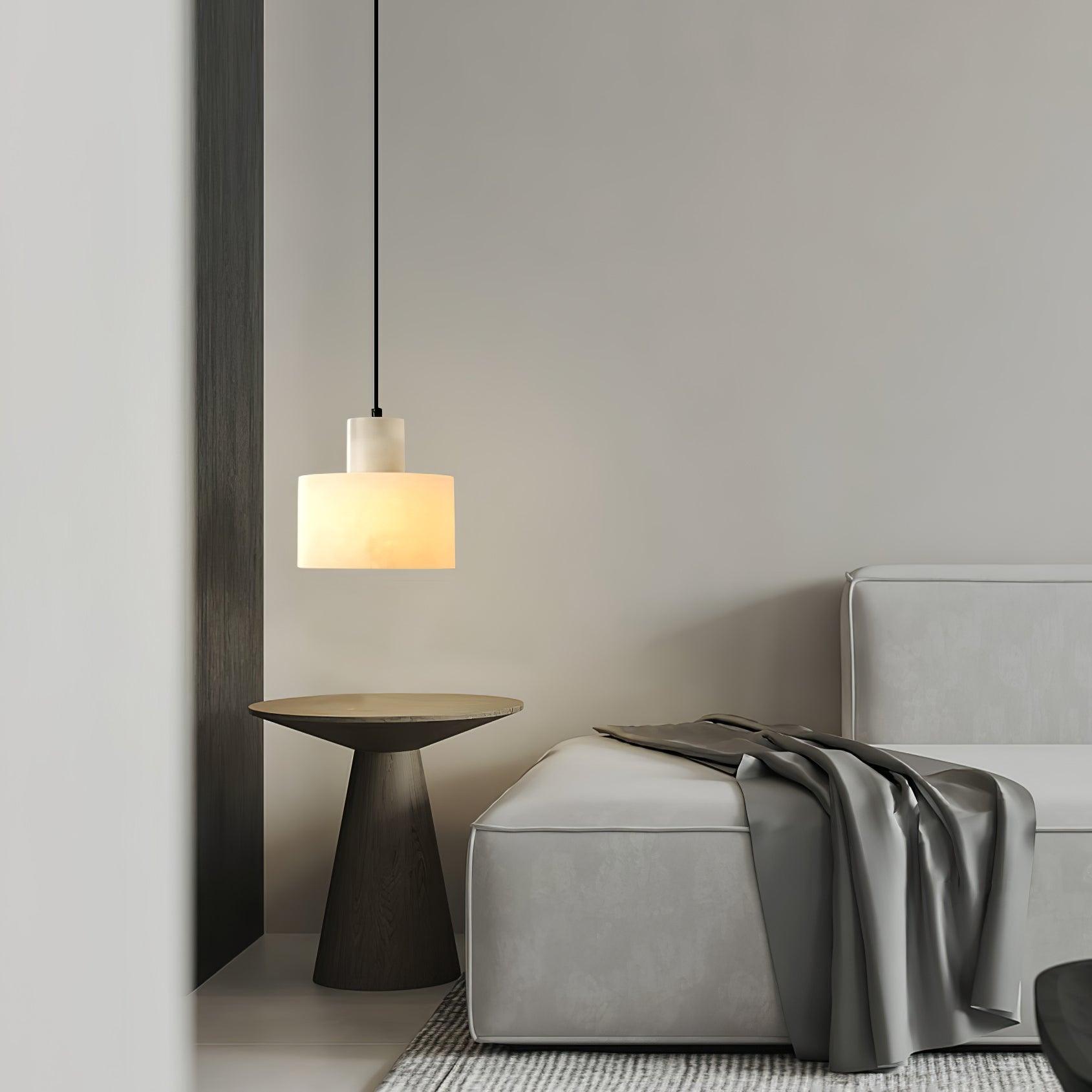 Alabaster Pendant Lgiht Dual Cylindrical - Letslighting