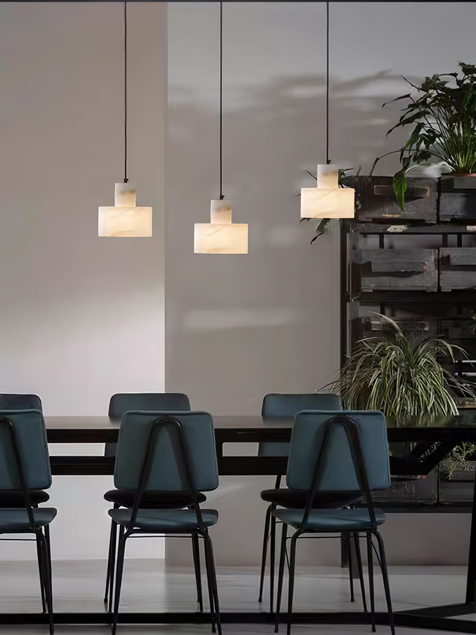 Alabaster Pendant Lgiht Dual Cylindrical - Letslighting