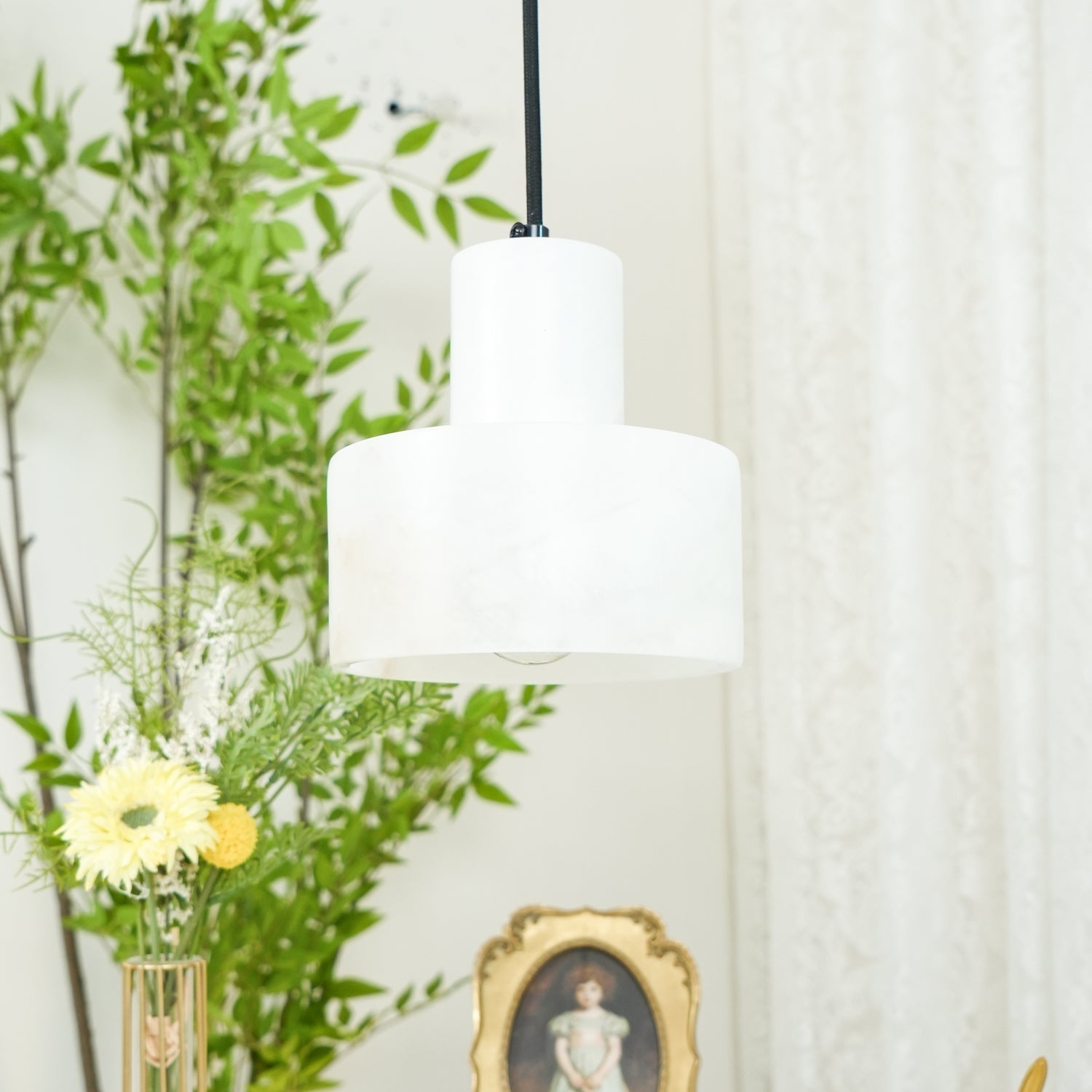 Alabaster Pendant Lgiht Dual Cylindrical - Letslighting