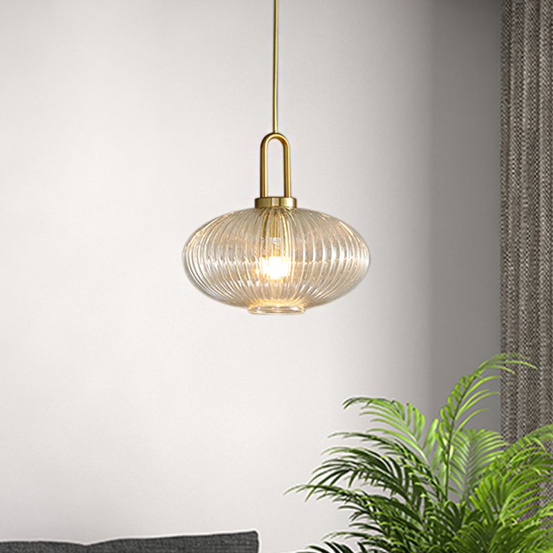 Arisha Modern Ribbed Clear Glass Pendant Light - Letslighting