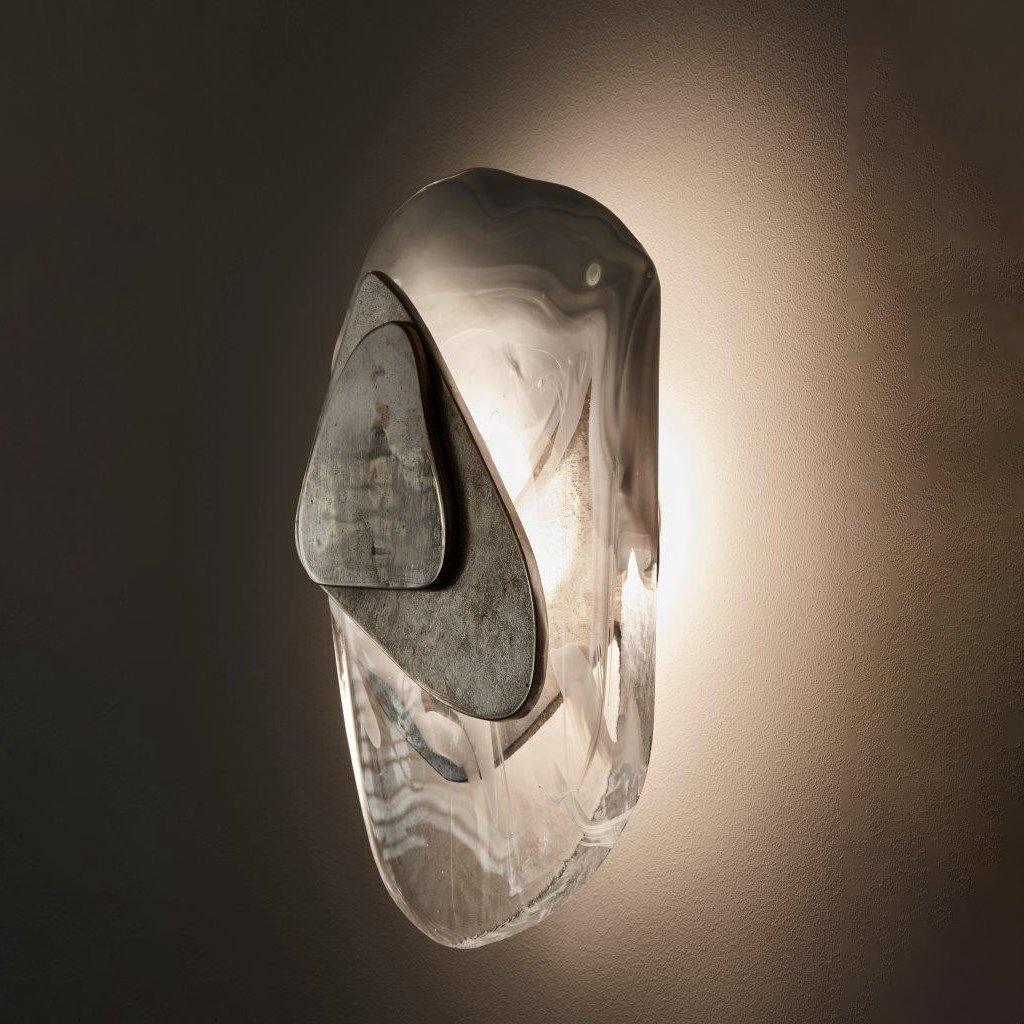 Valentina Artistic Black Glass Wall Lamp - Letslighting