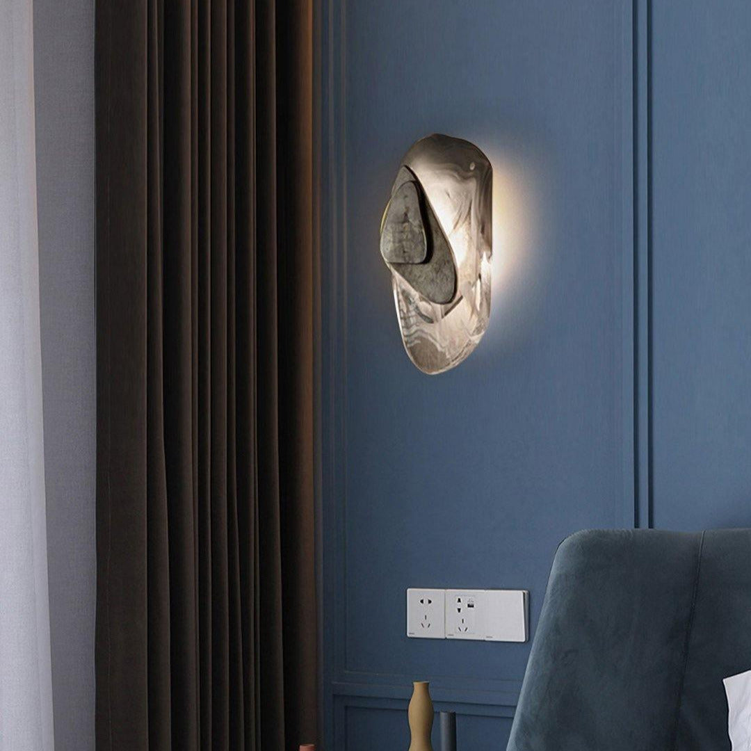 Valentina Artistic Black Glass Wall Lamp - Letslighting