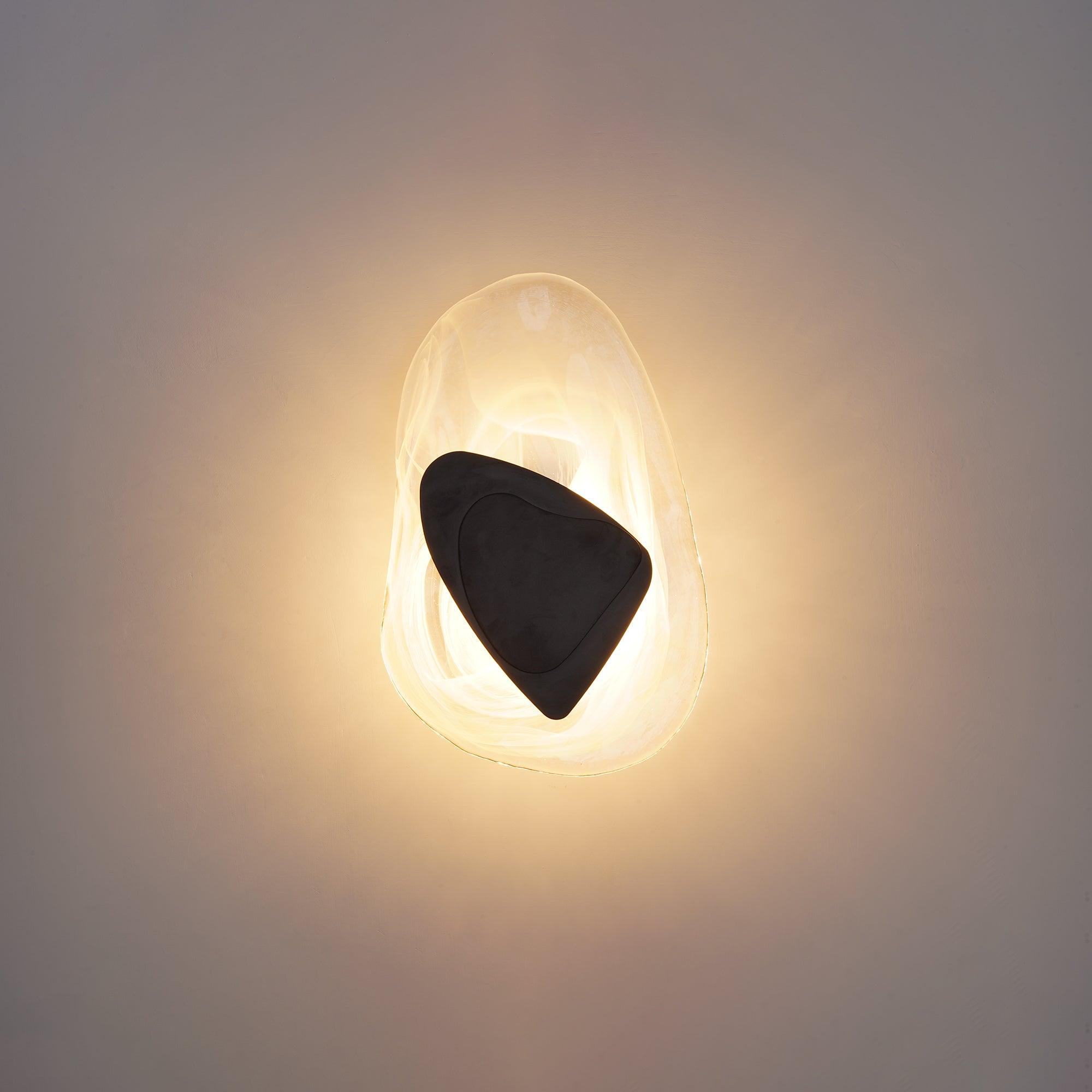 Valentina Artistic Black Glass Wall Lamp - Letslighting