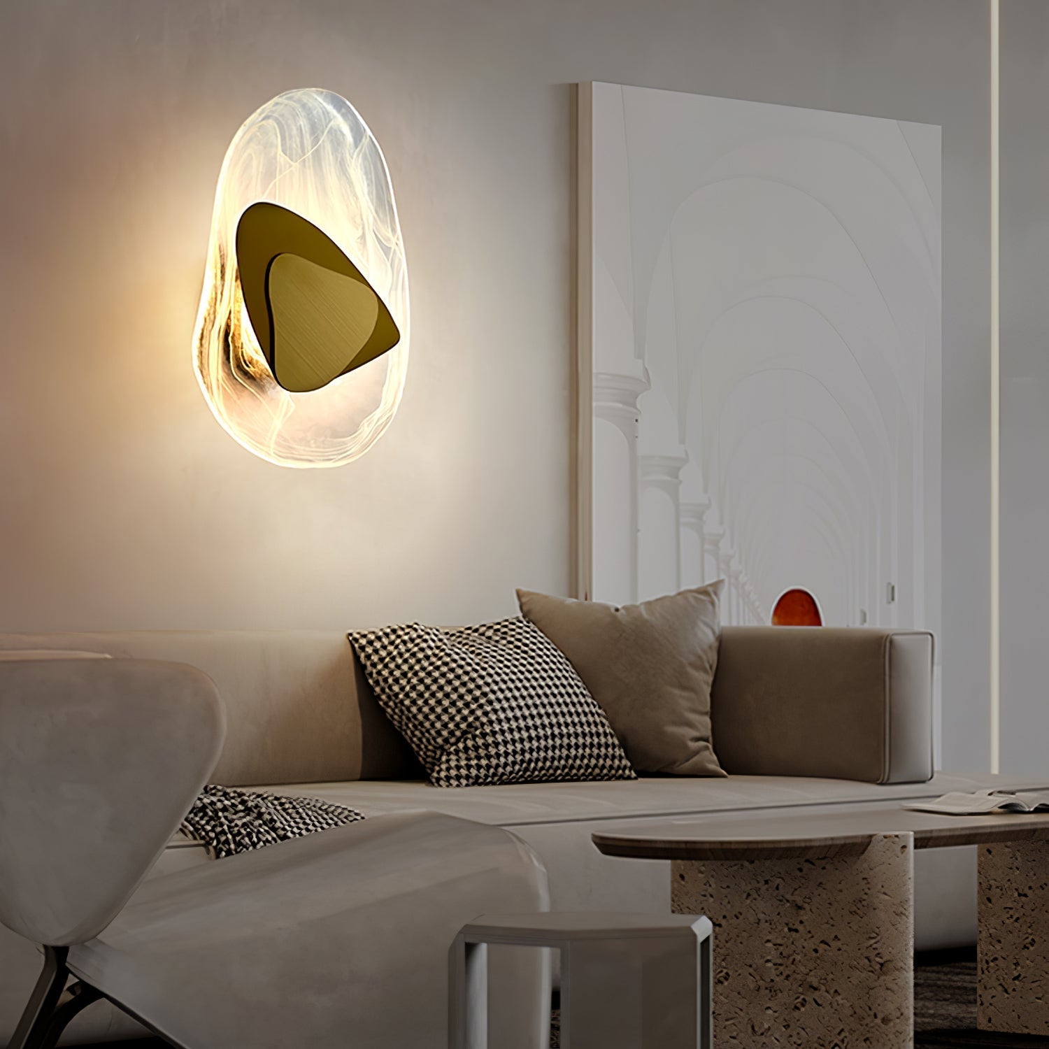 Valentina Artistic Black Glass Wall Lamp - Letslighting