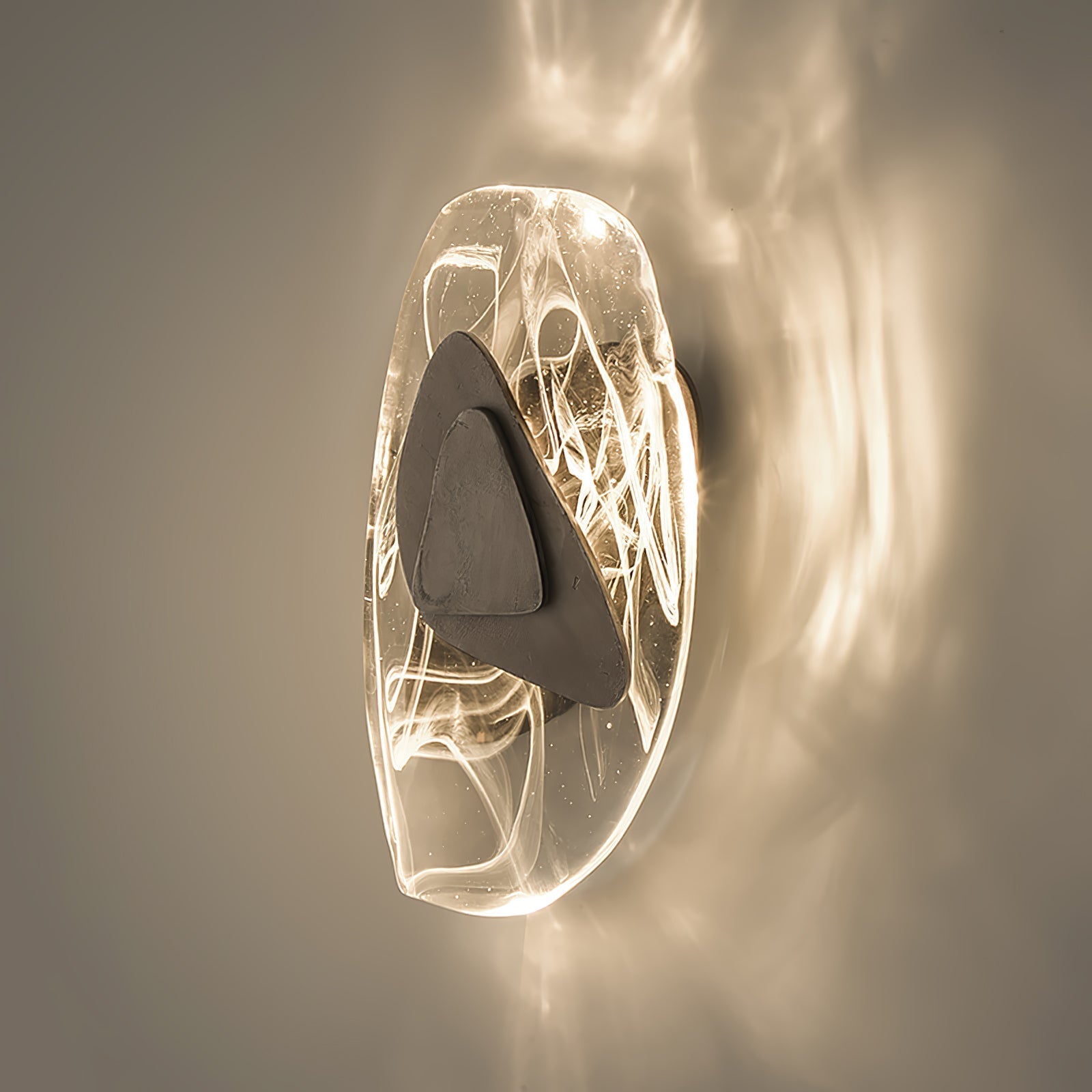 Valentina Artistic Black Glass Wall Lamp - Letslighting