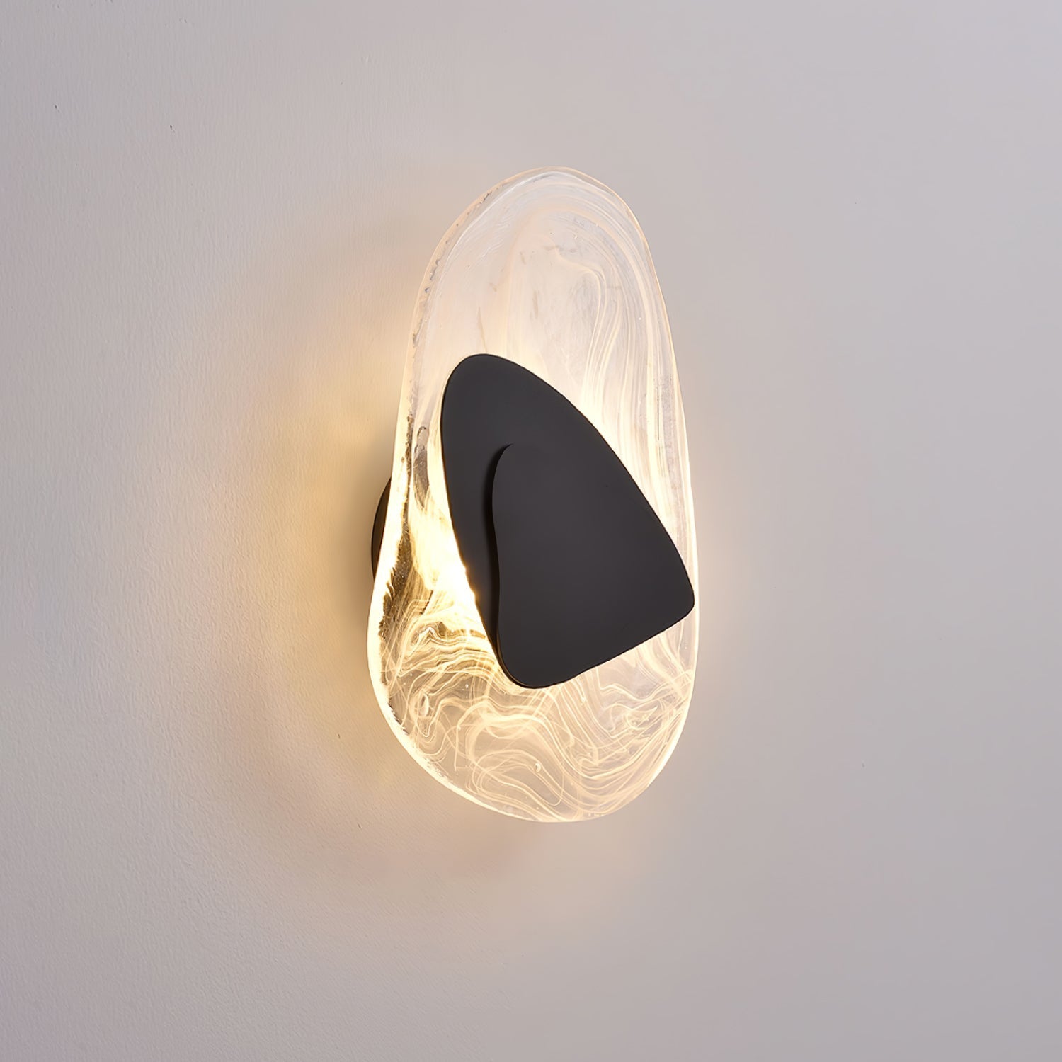 Valentina Artistic Black Glass Wall Lamp - Letslighting