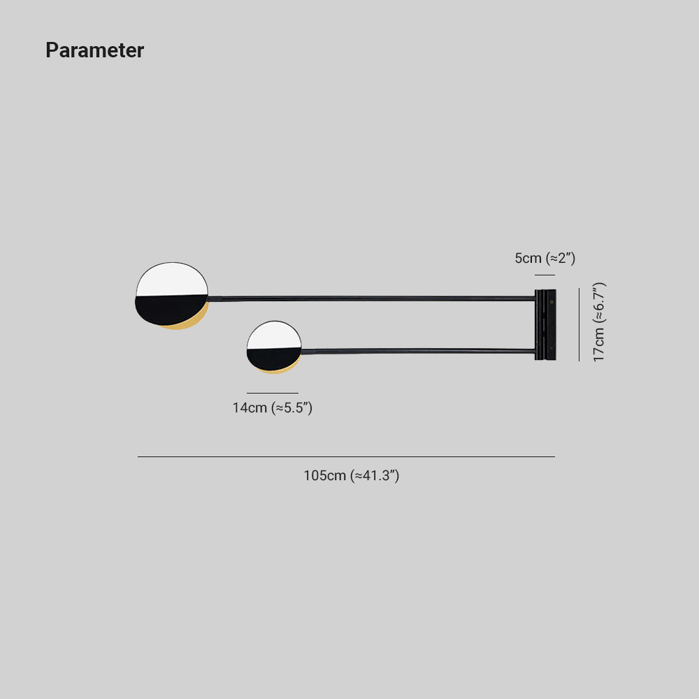 Leaves Wall Lamp Circular Matte Two-Arm Minimalist