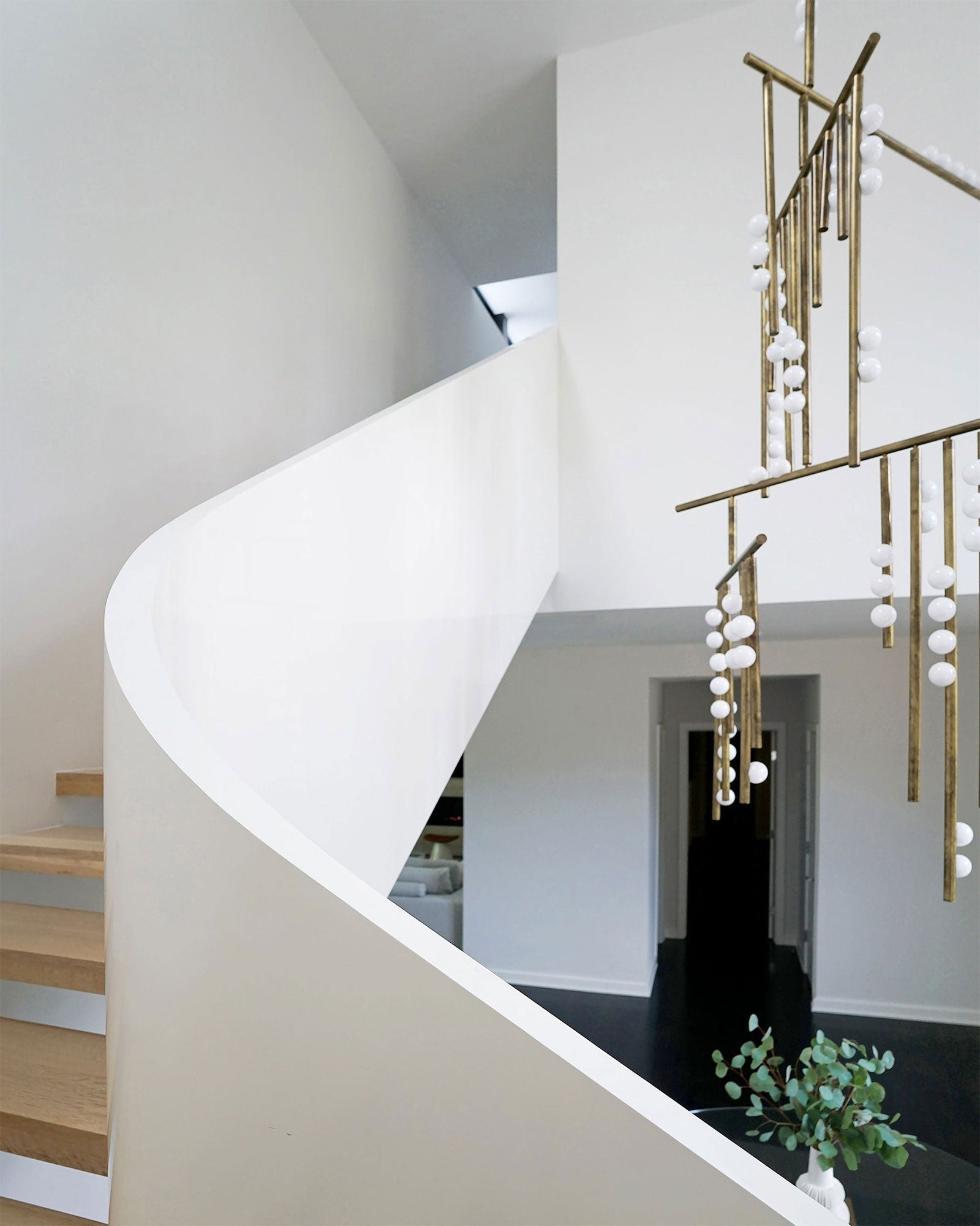 Eurzoris Geometric Brass Linear Pendant Light Chandelier - Letslighting