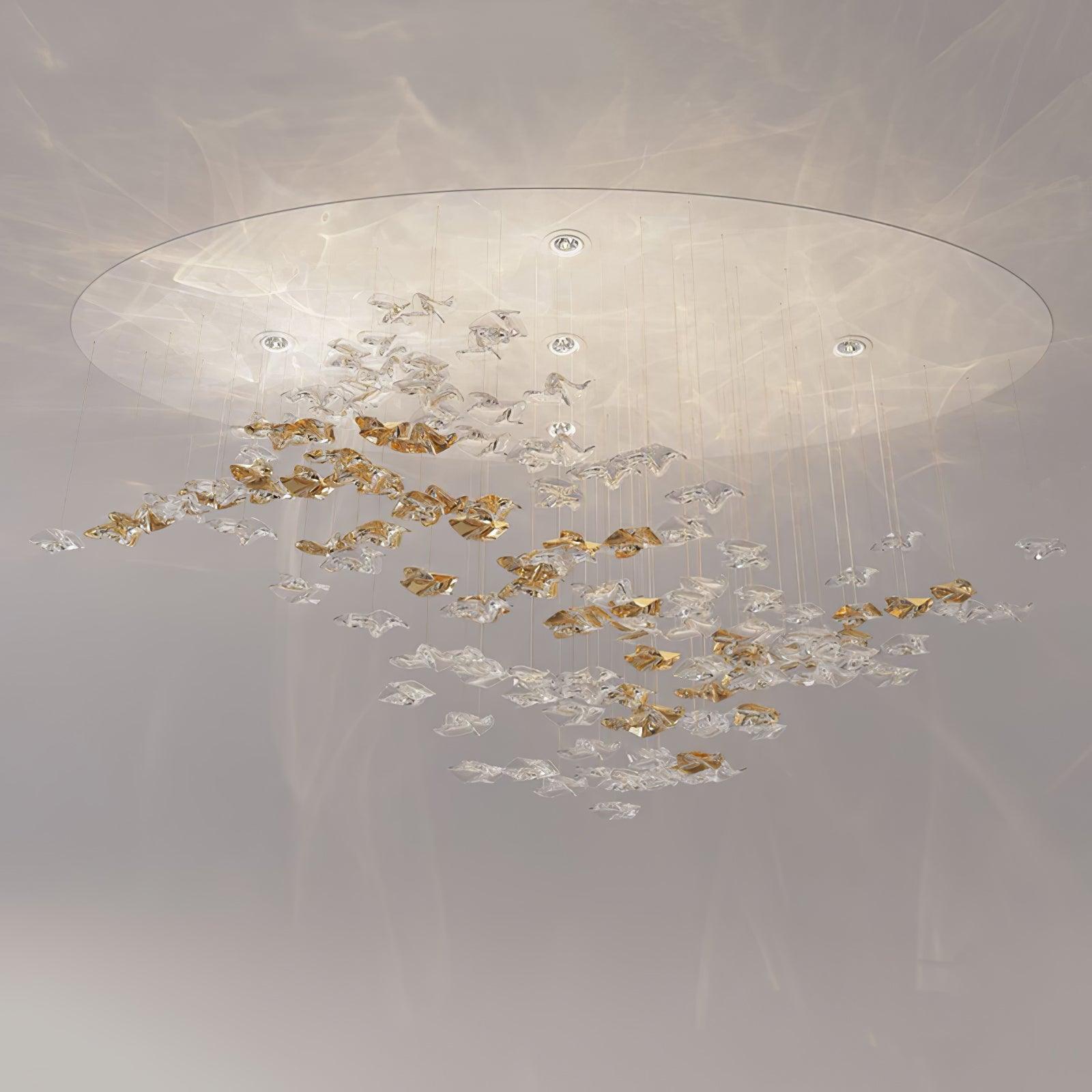 Nephele Crystal Leaf Chandelier - Letslighting