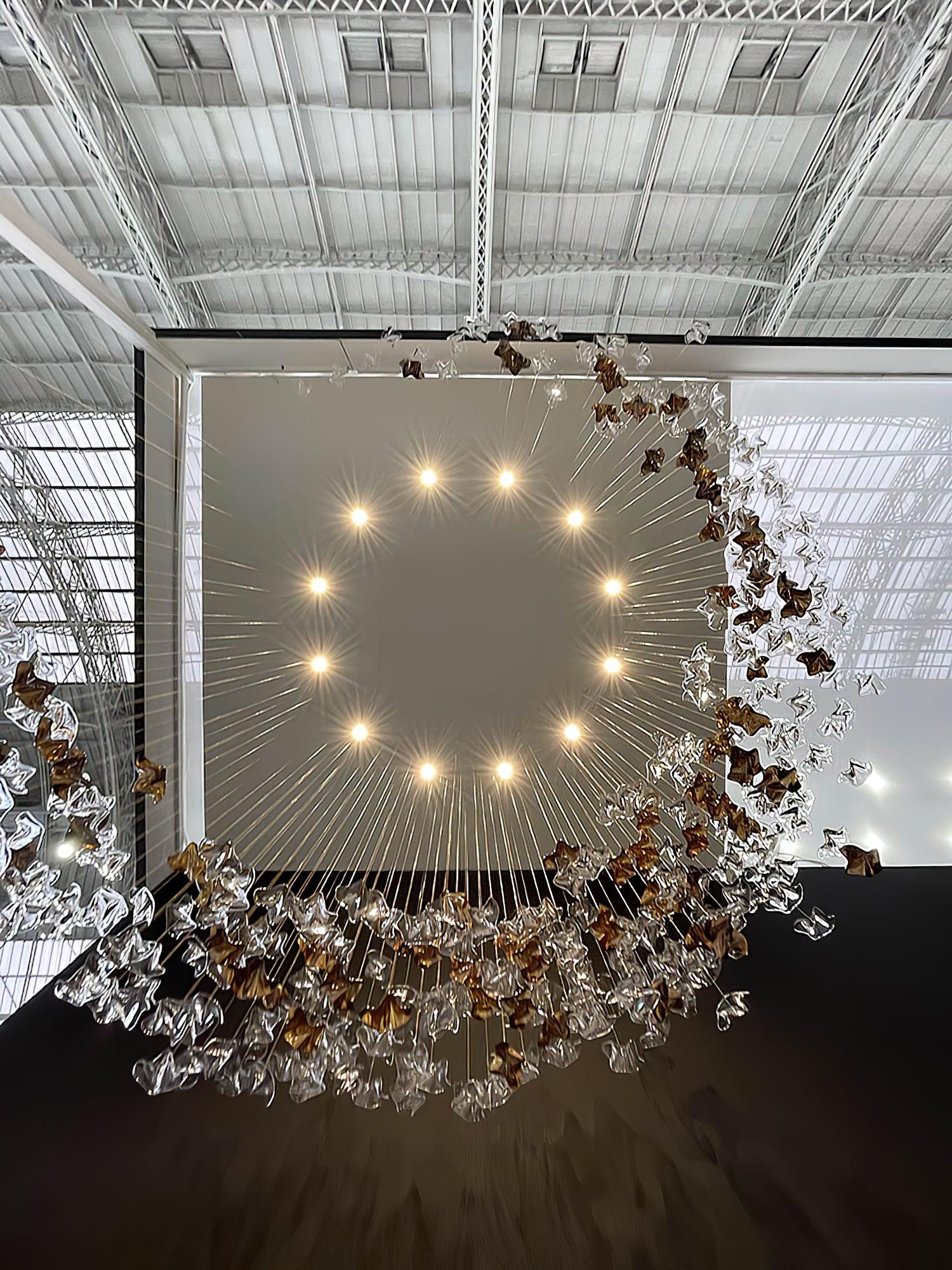 Nephele Crystal Leaf Chandelier - Letslighting