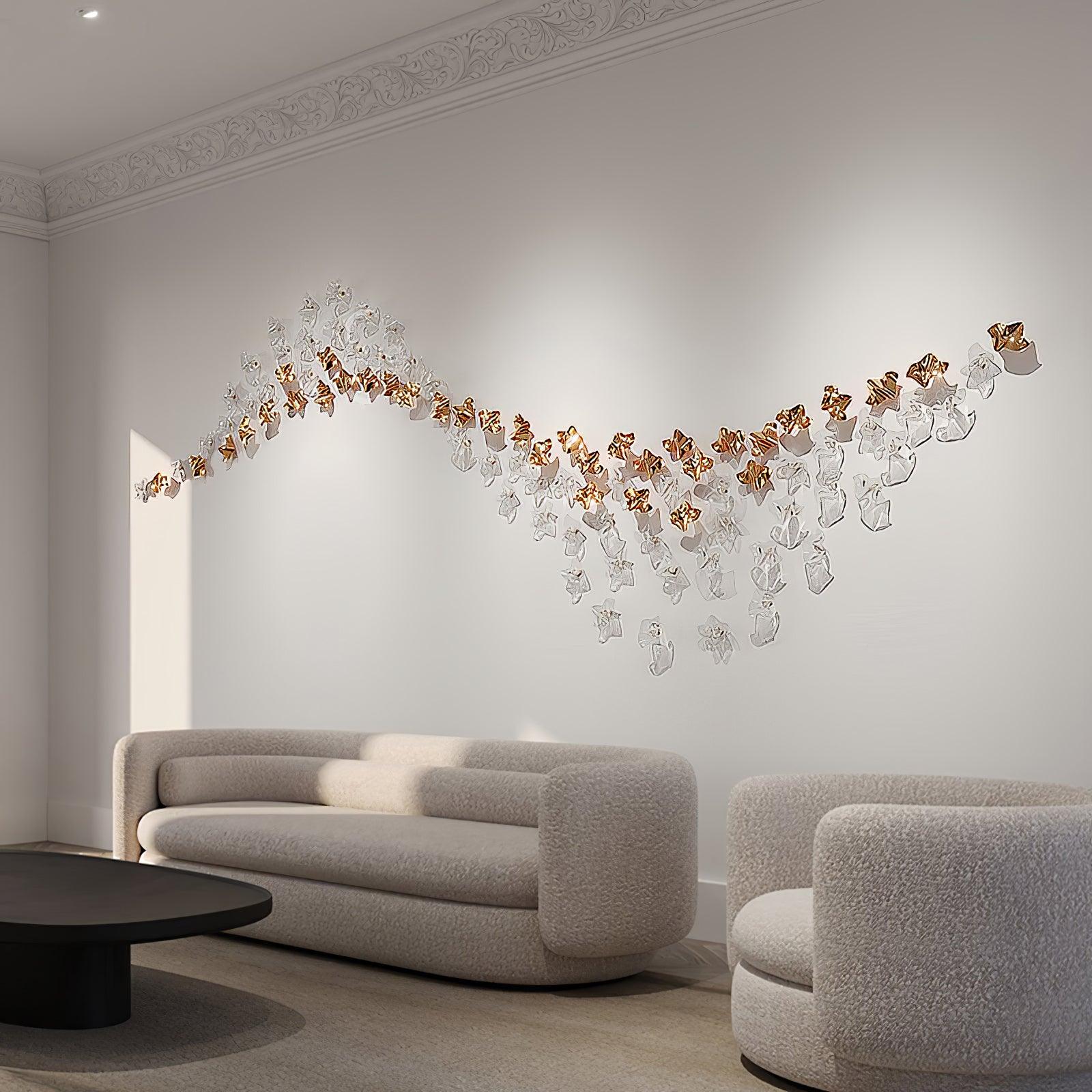 Nephele Crystal Leaf Chandelier - Letslighting