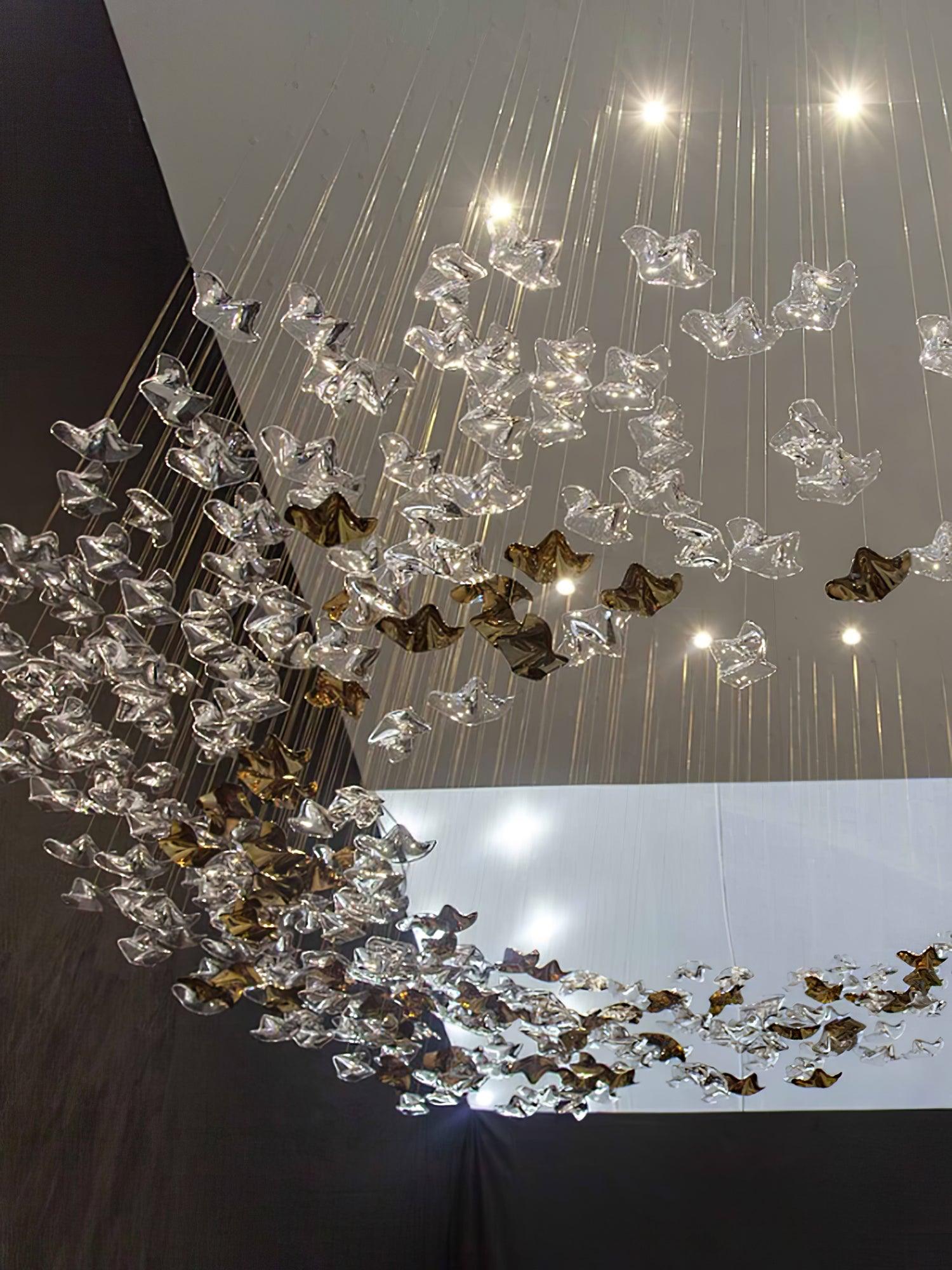 Nephele Crystal Leaf Chandelier - Letslighting