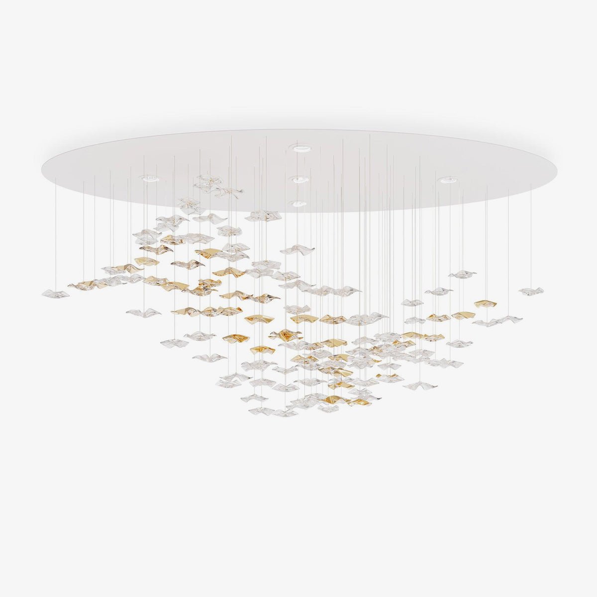 Nephele Crystal Leaf Chandelier - Letslighting