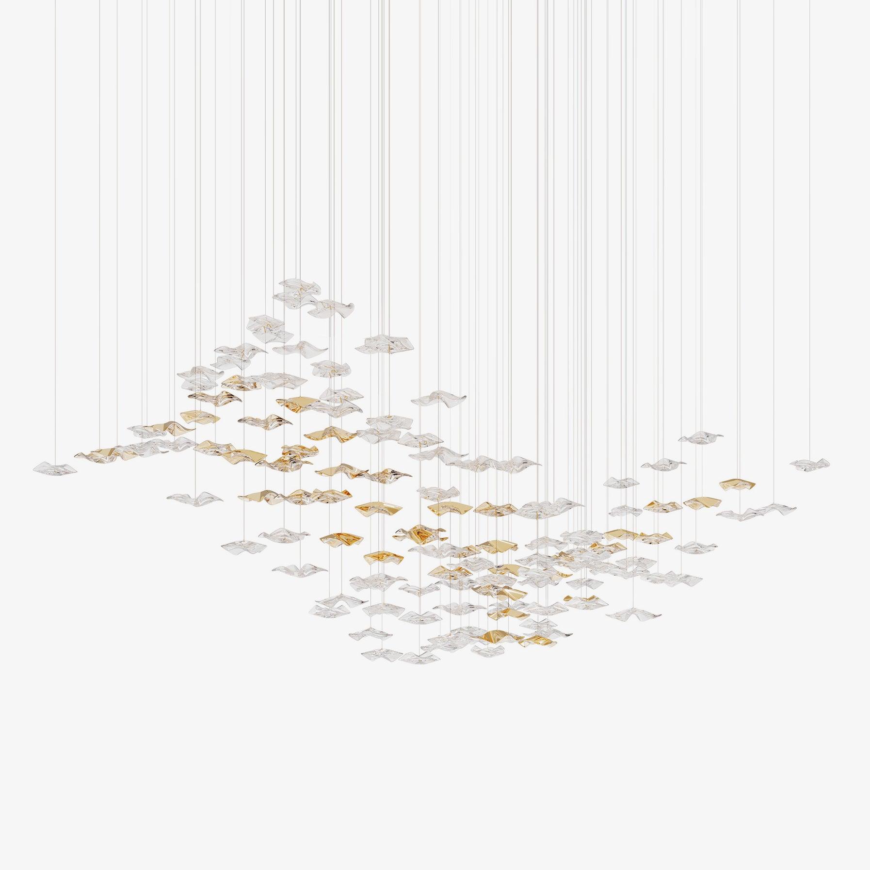 Nephele Crystal Leaf Chandelier - Letslighting