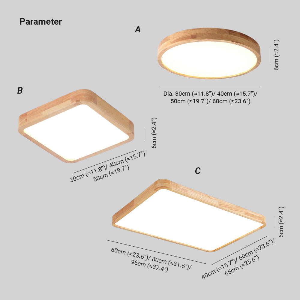Muto Wooden Geometric Ceiling Light