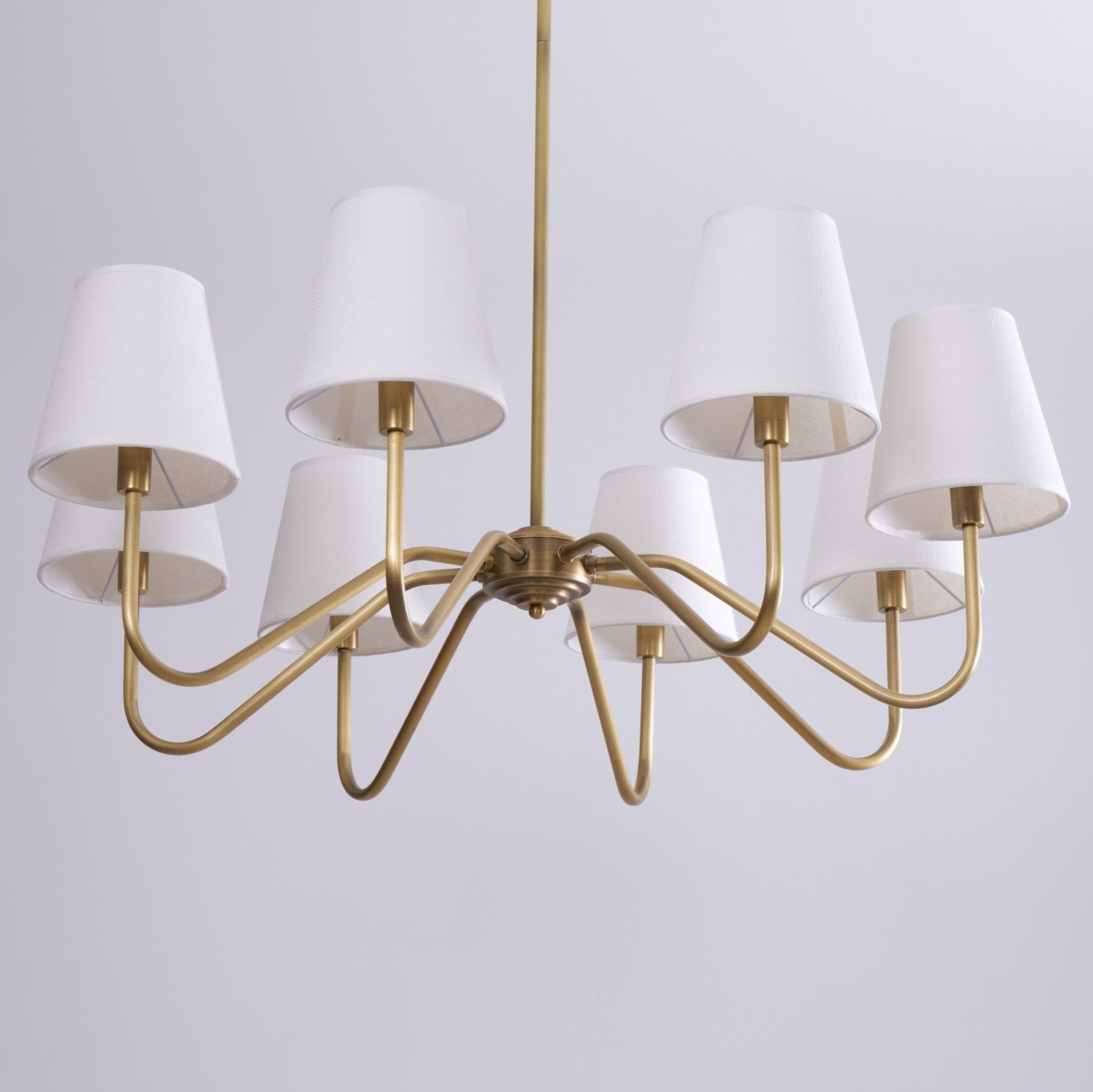 Viraean Vintage Industrial Brass Fabric Chandelier - Letslighting